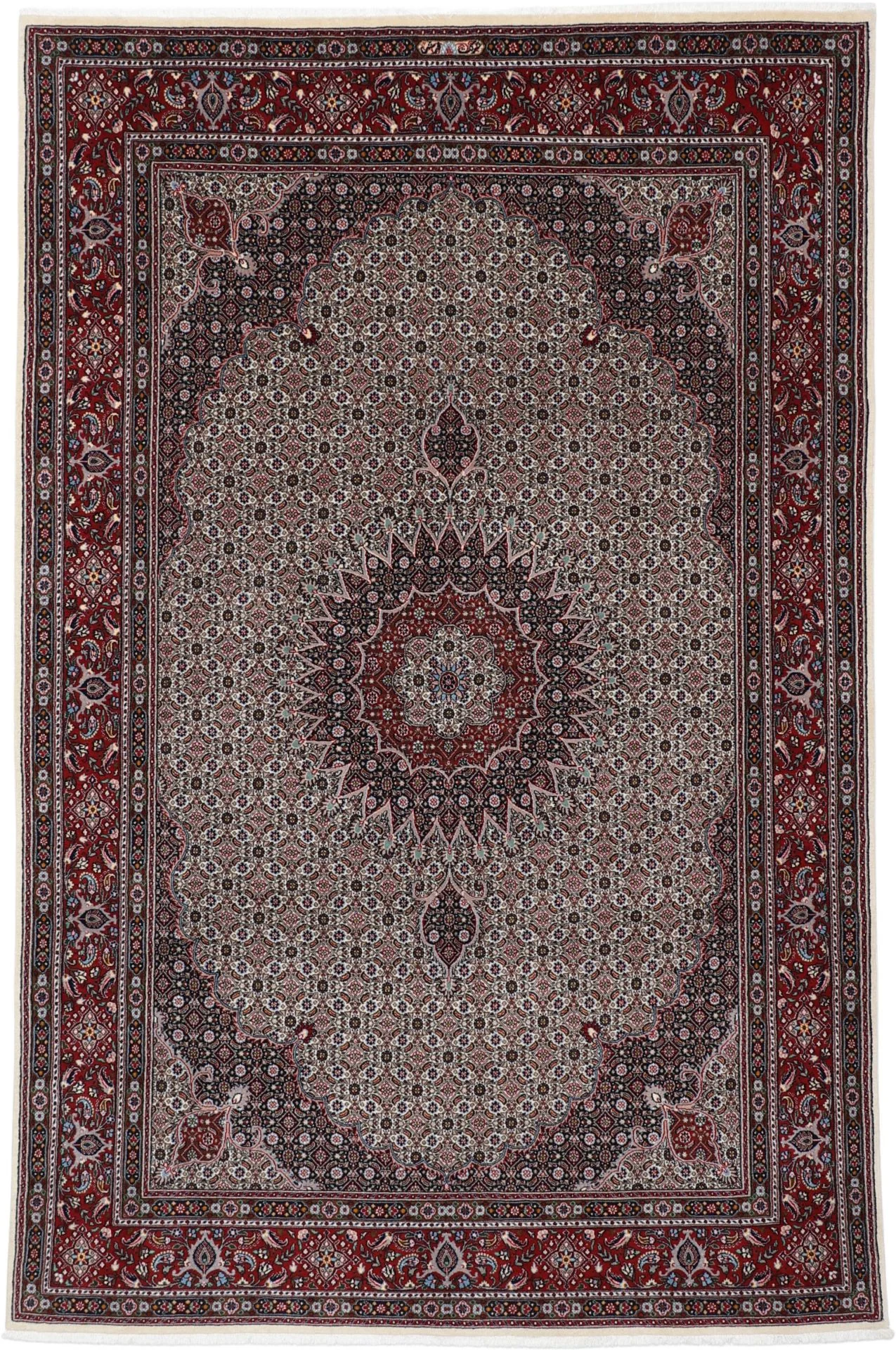 Moud Persian Rug 197 × 300 cm in Wool & Silk, hand-knotted
