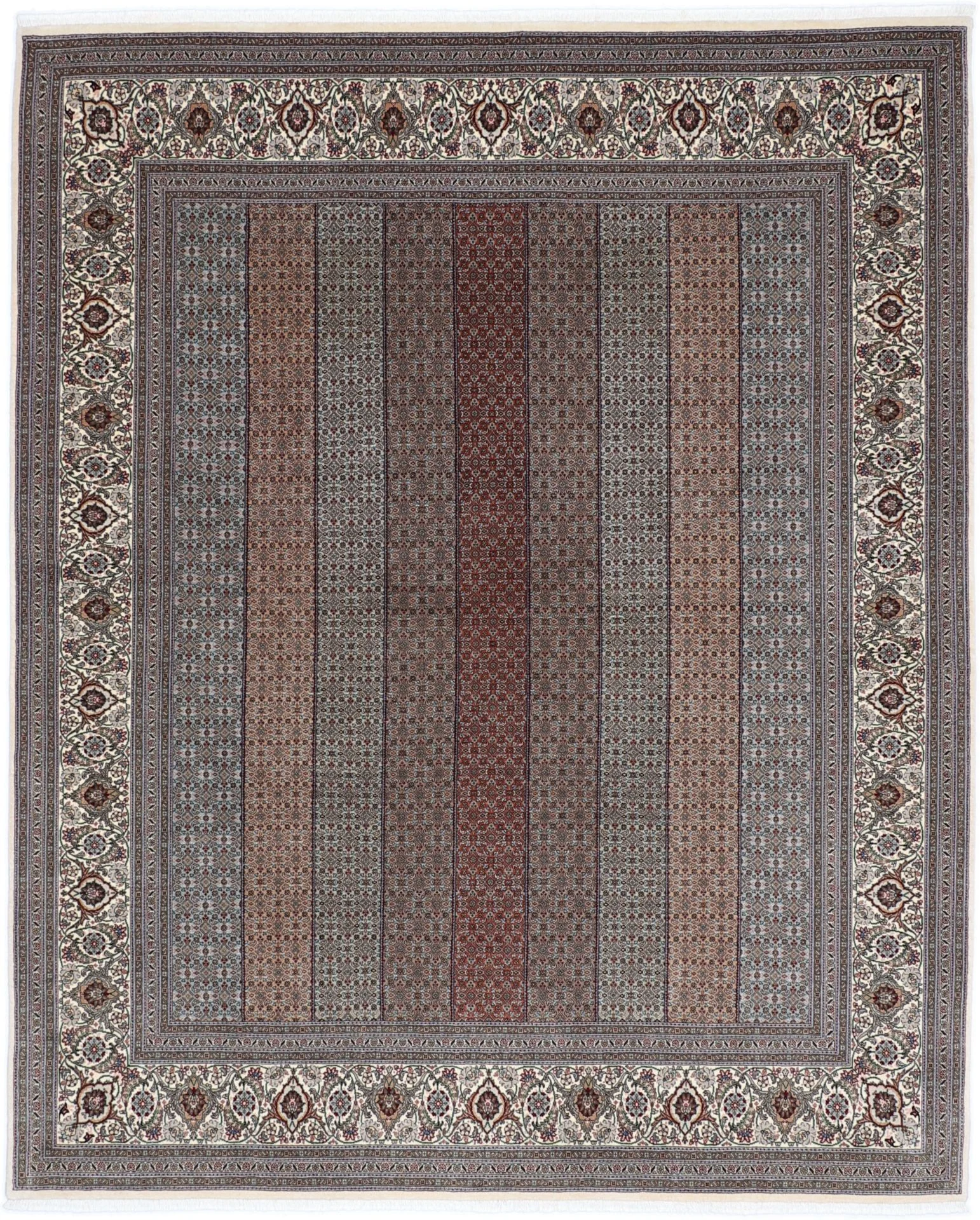 Tabriz Persian Rug 210 × 255 cm in Wool & Silk, hand-knotted