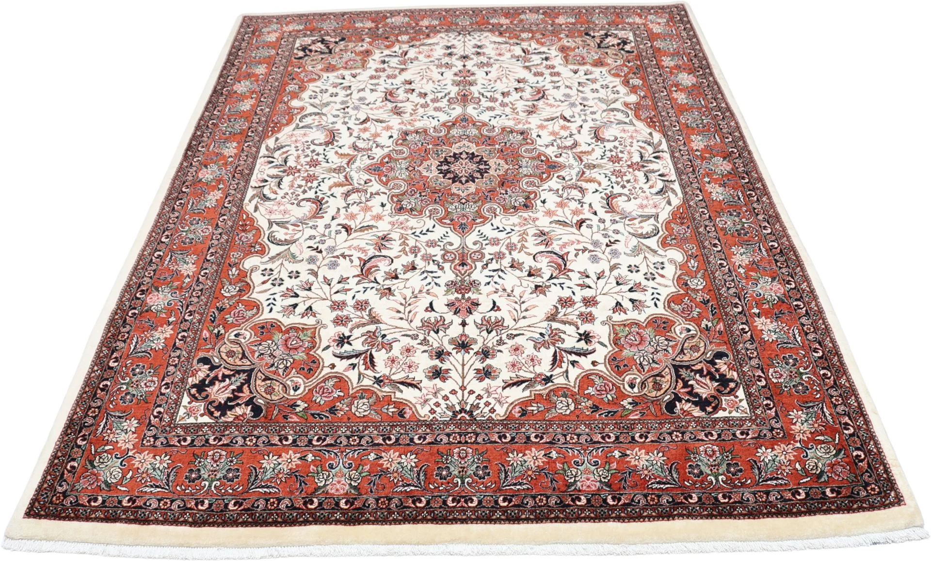 Alternative view of Wool & Silk Bijar Persian Rug 170 × 245 cm, hand-knotted