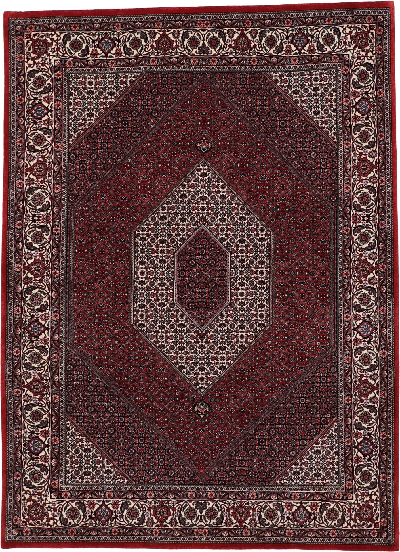 Hand-Knotted Bijar Persian Rug, 203 × 280 cm, Wool & Silk