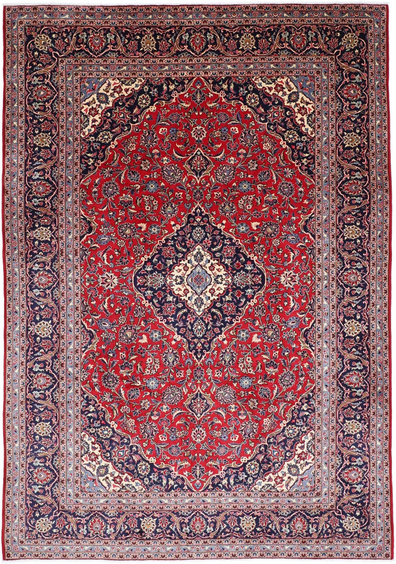Wool Kashan Persian Rug 245 × 350 cm, hand-knotted