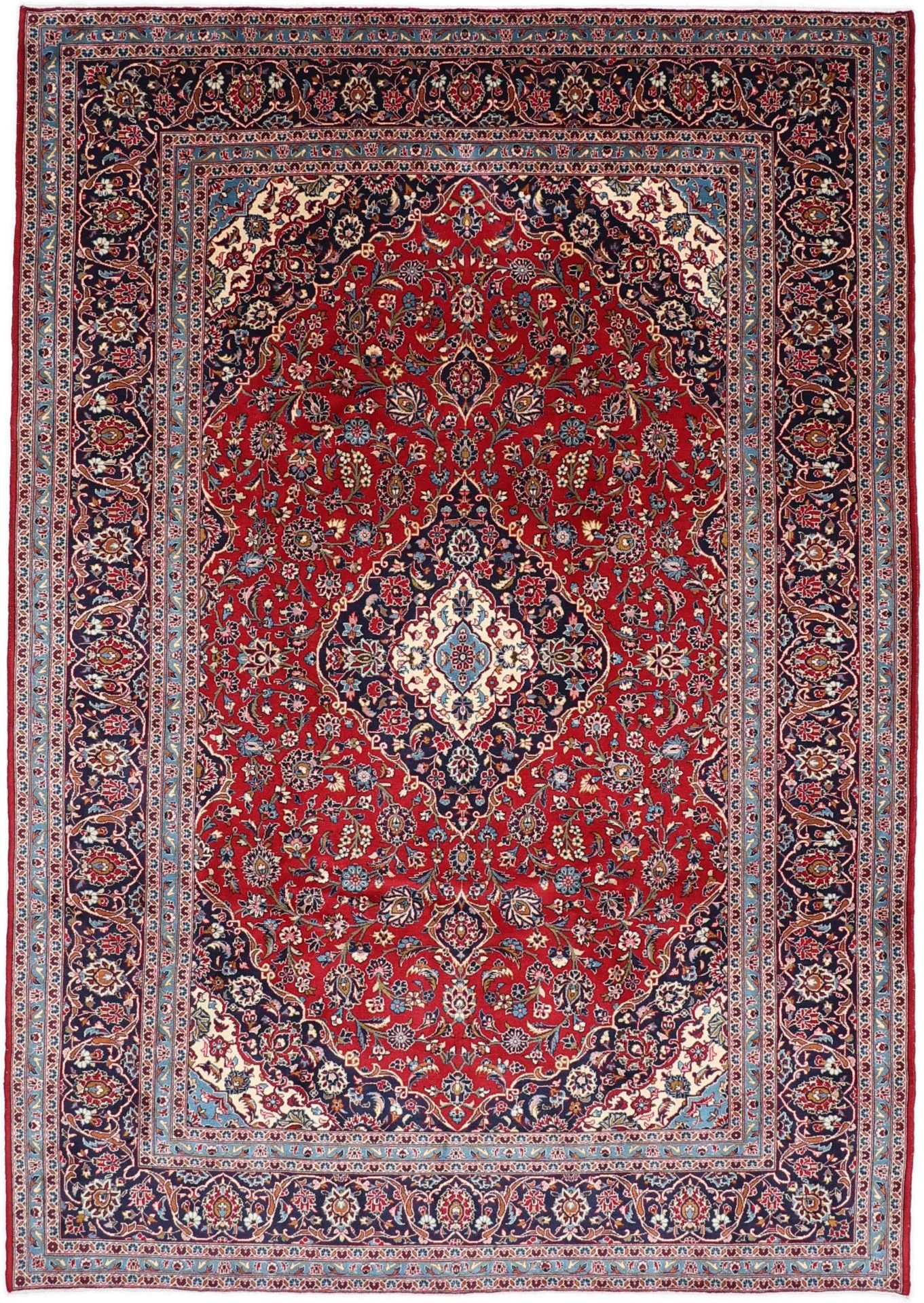 Wool Kashan Persian Rug 242 × 345 cm, hand-knotted