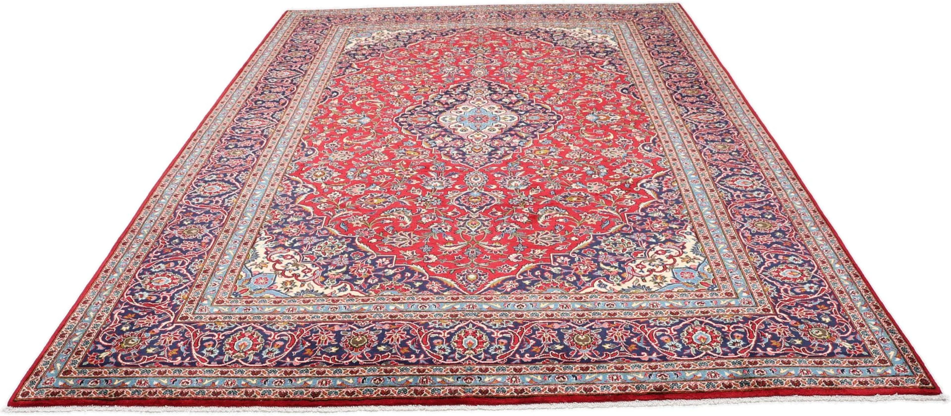 Alternative view of Kashan Persian Rug 250 × 350 cm in Wool, hand-knotted