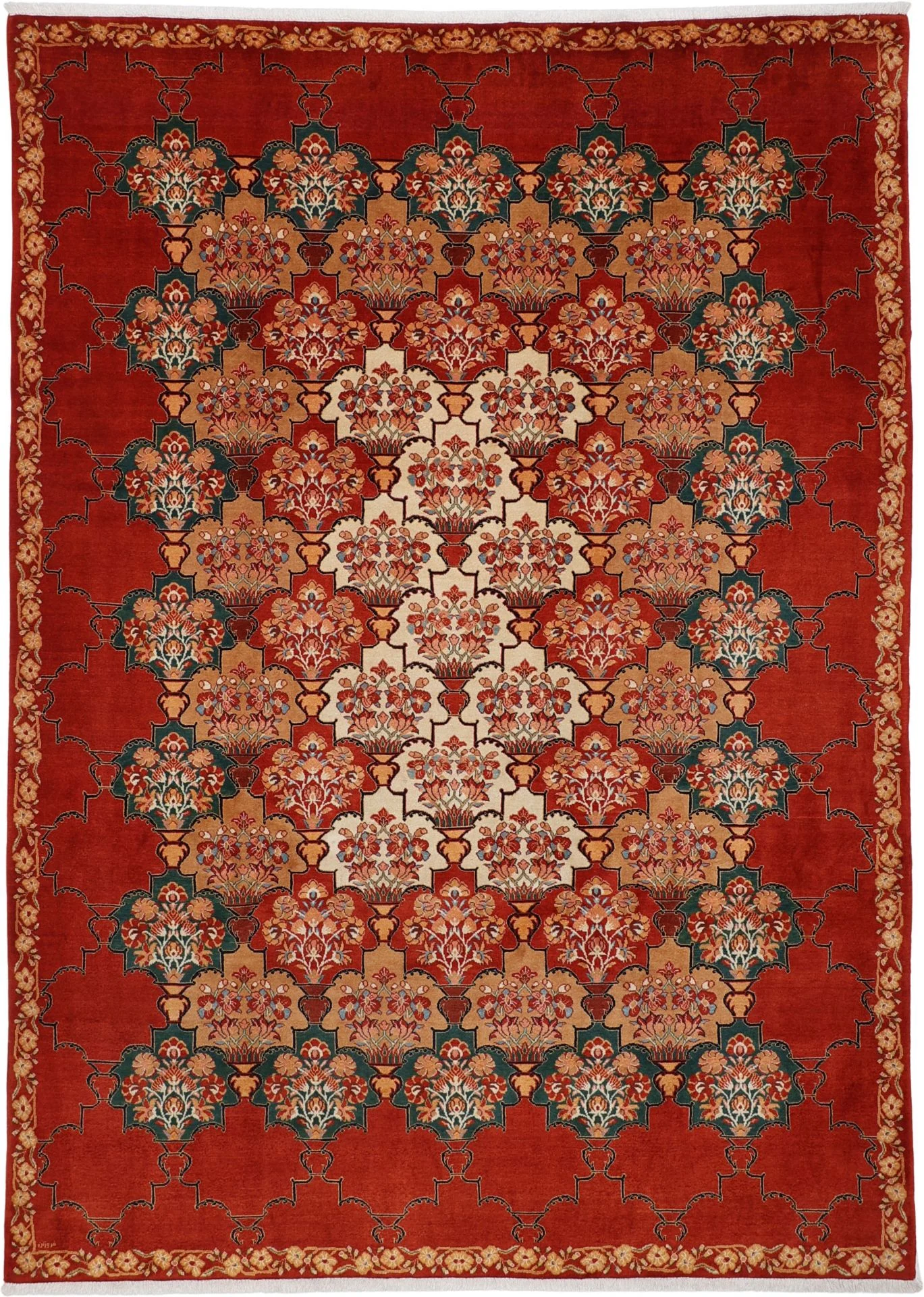 Wool Bakhtiari Persian Rug 220 × 308 cm, hand-knotted