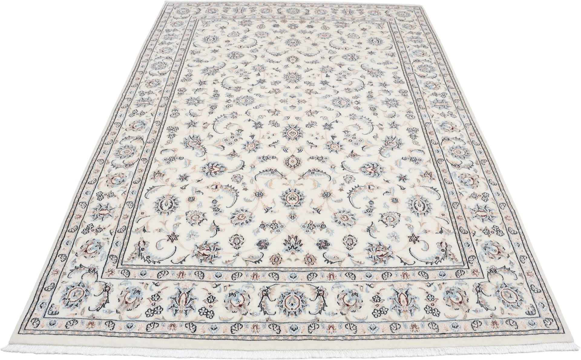 Wool & Silk Nain Persian Rug 170 × 245 cm, hand-knotted - Image 7