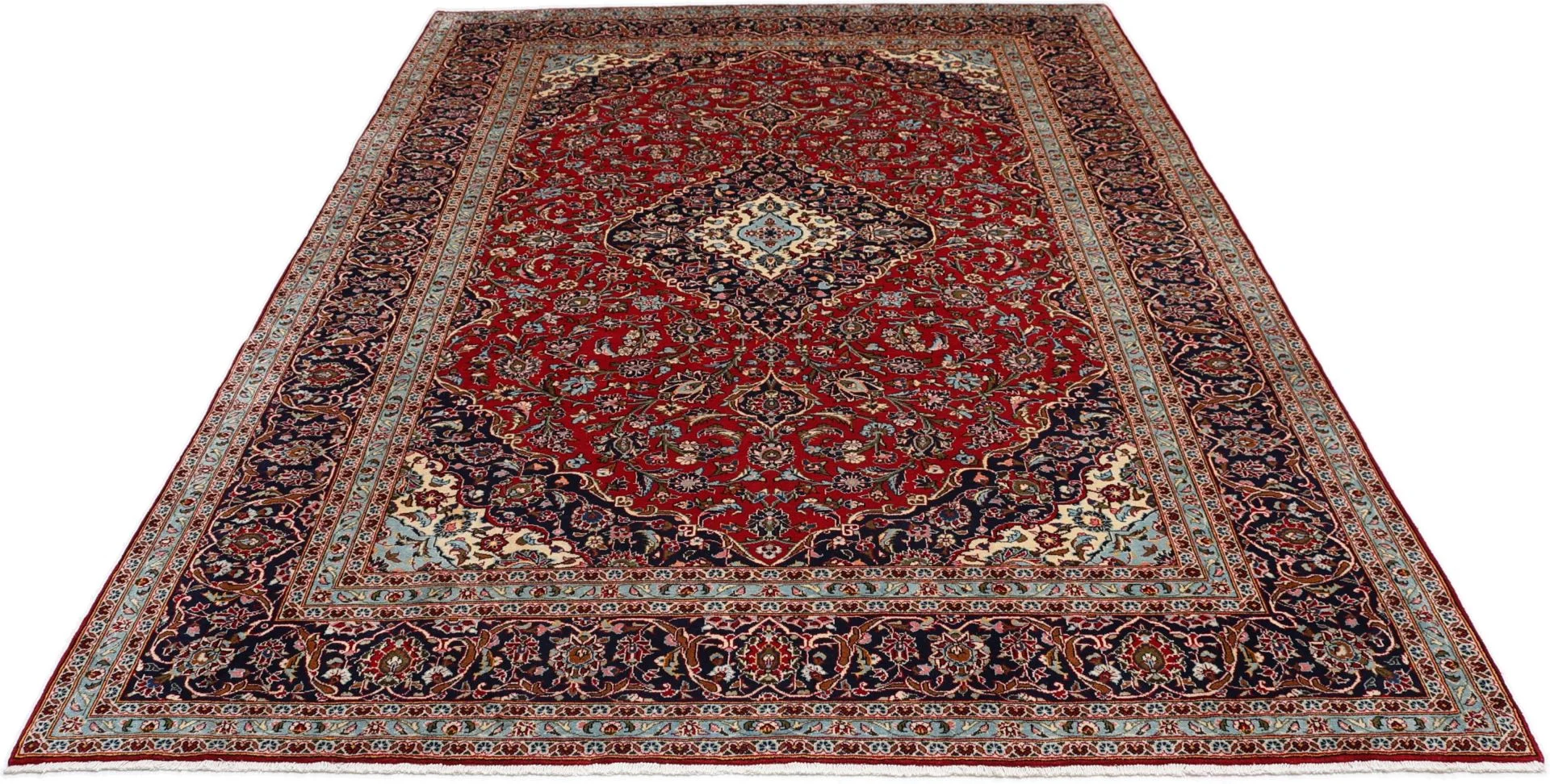 Wool Kashan Persian Rug 245 × 345 cm, hand-knotted - Image 7