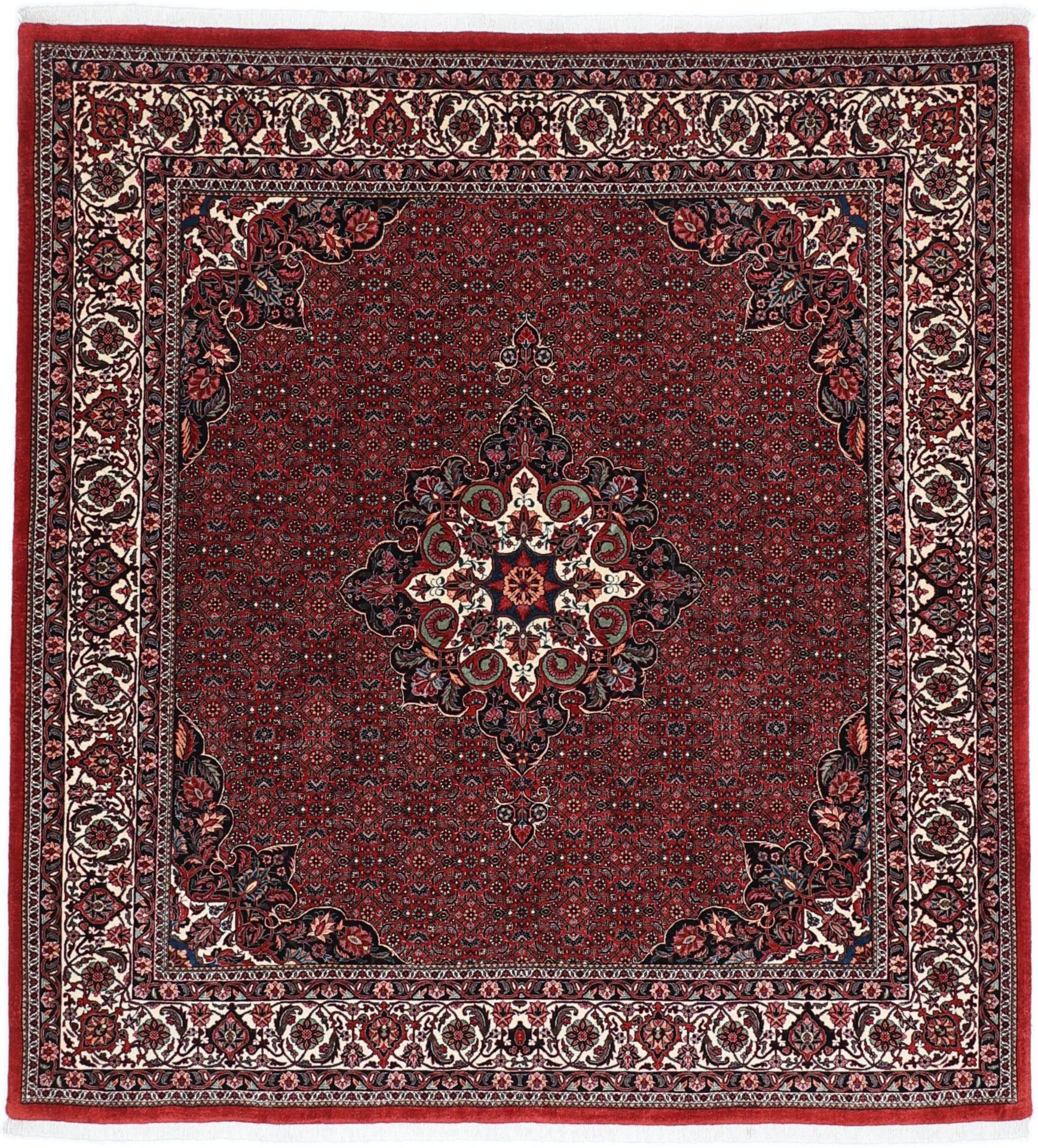 Bijar Persian Rug 205 × 220 cm in Wool & Silk, hand-knotted