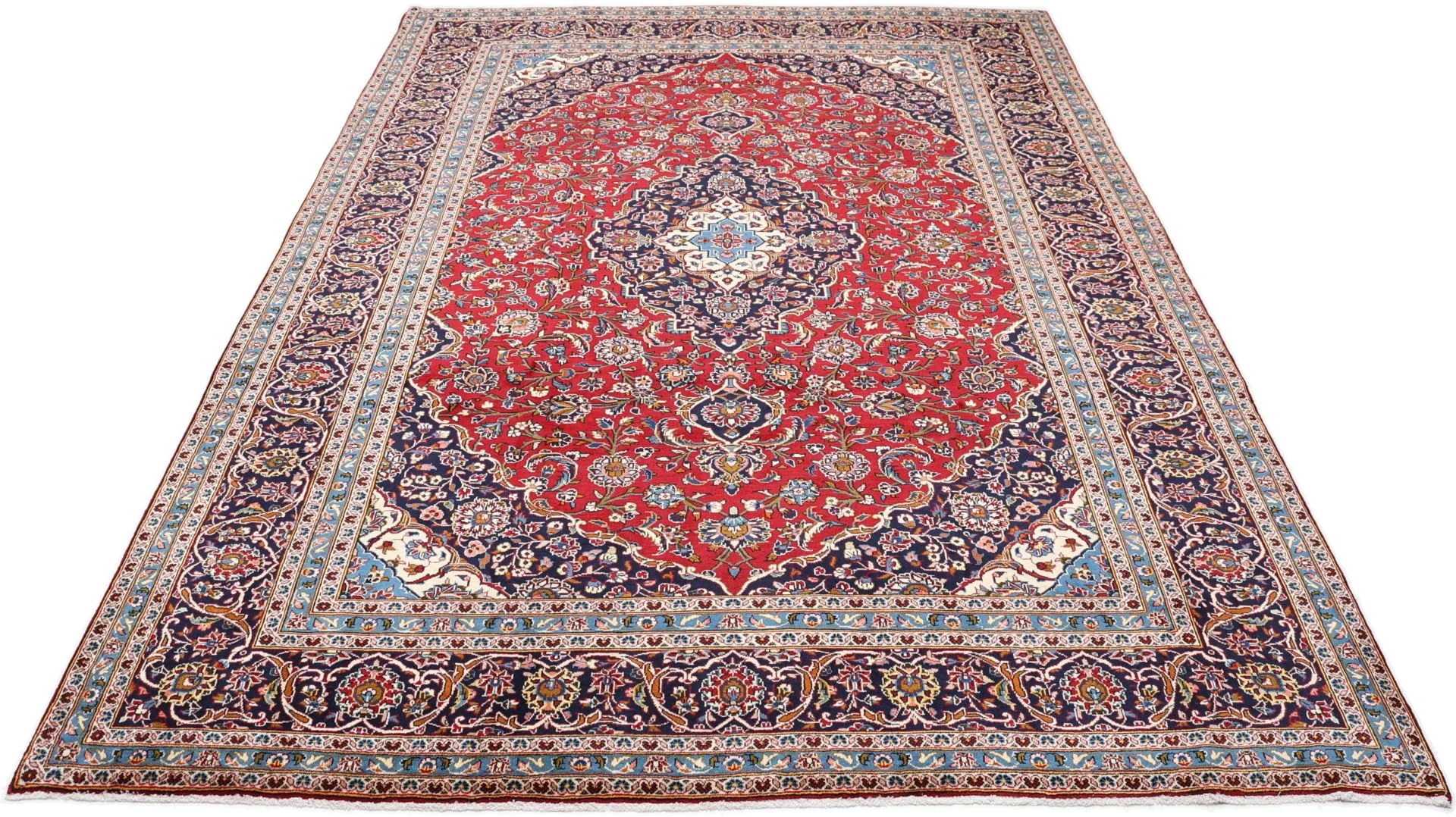 Alternative view of Wool Kashan Persian Rug 245 × 350 cm, hand-knotted