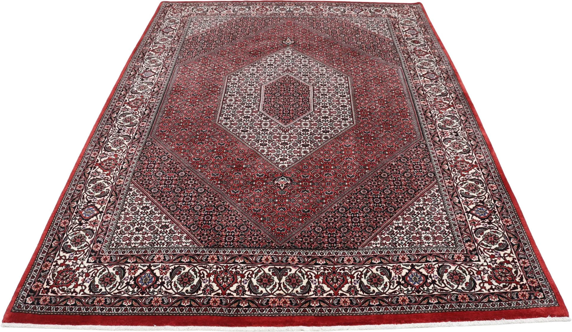 Alternative view of Hand-Knotted Bijar Persian Rug, 203 × 280 cm, Wool & Silk