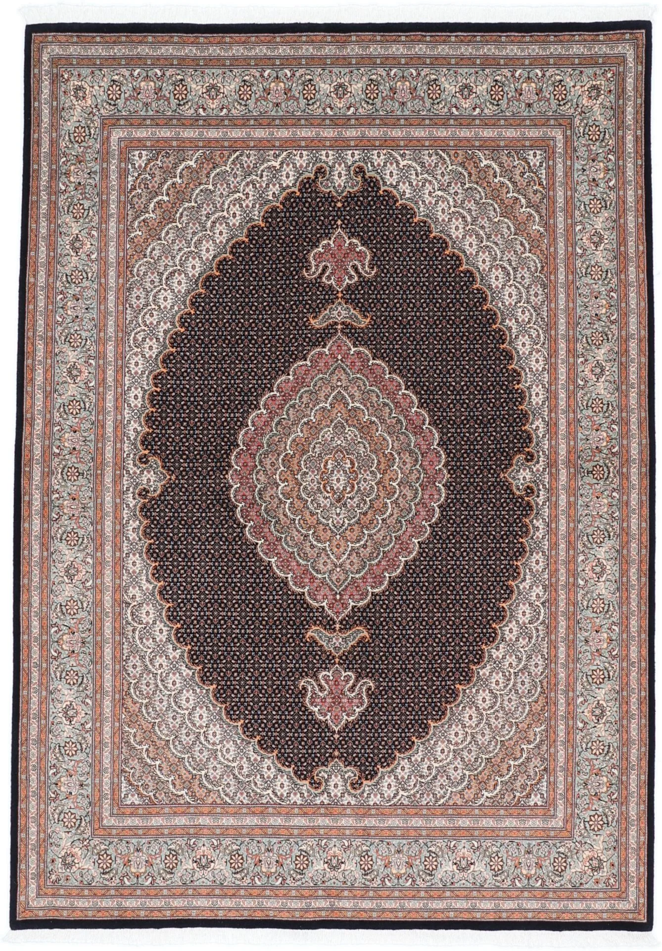 Hand-Knotted Tabriz Persian Rug, 170 × 240 cm, Wool & Silk