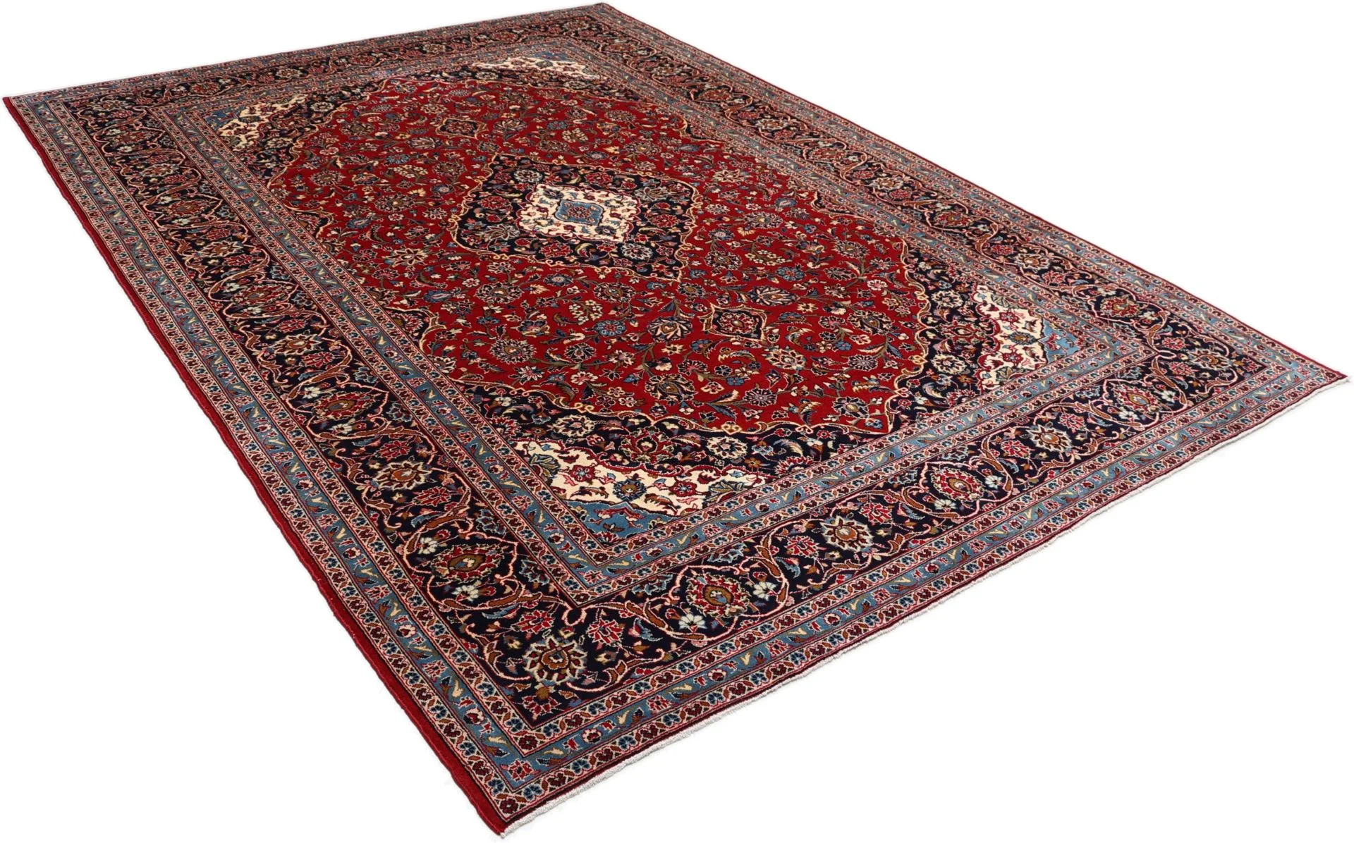 Wool Kashan Persian Rug 242 × 345 cm, hand-knotted - Image 4
