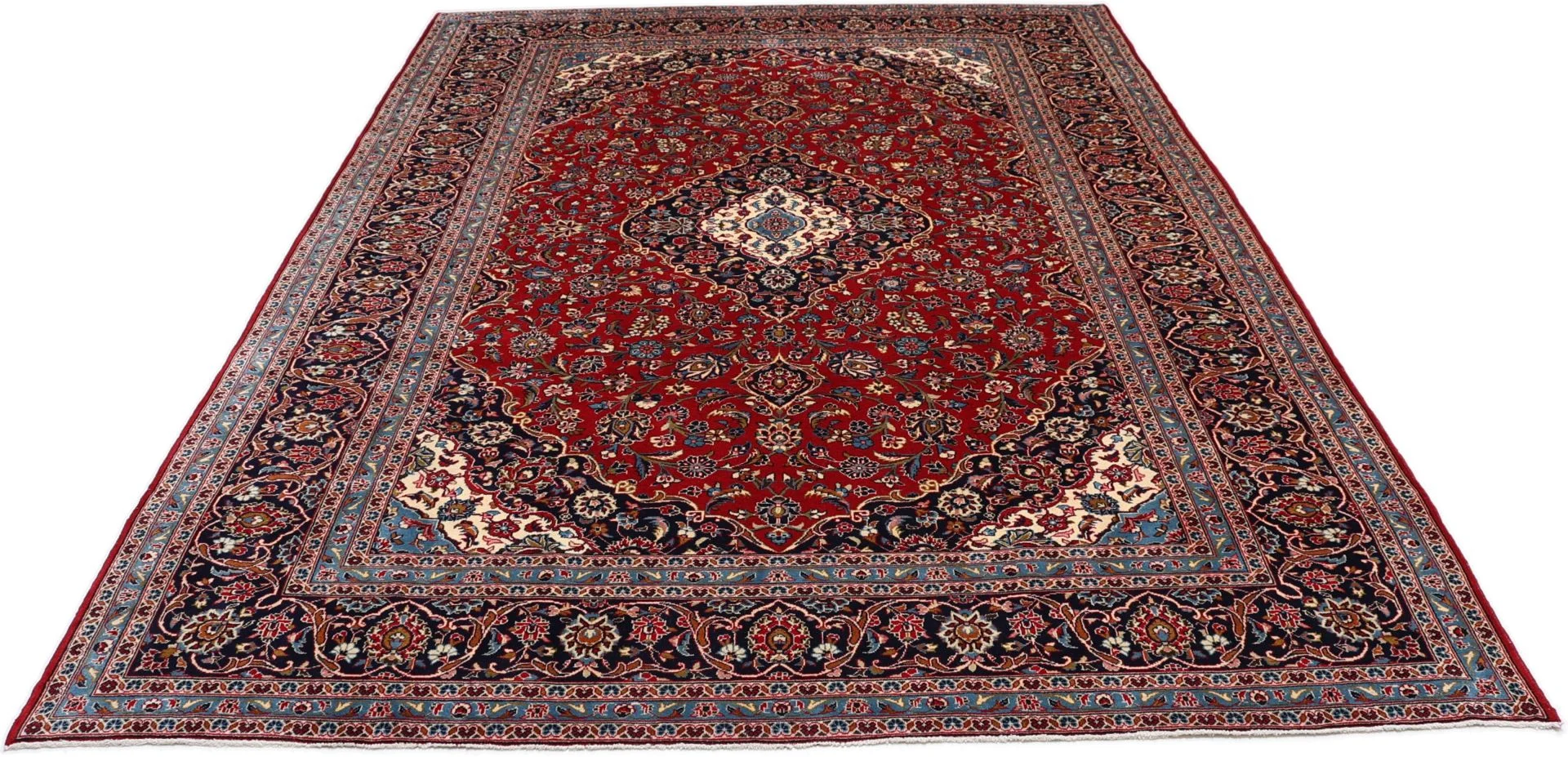 Wool Kashan Persian Rug 242 × 345 cm, hand-knotted - Image 7
