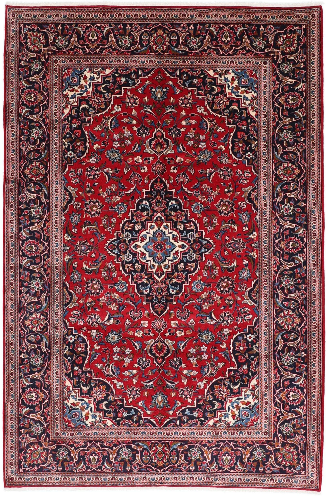 Kashan Persian Rug 203 × 306 cm in Wool, hand-knotted