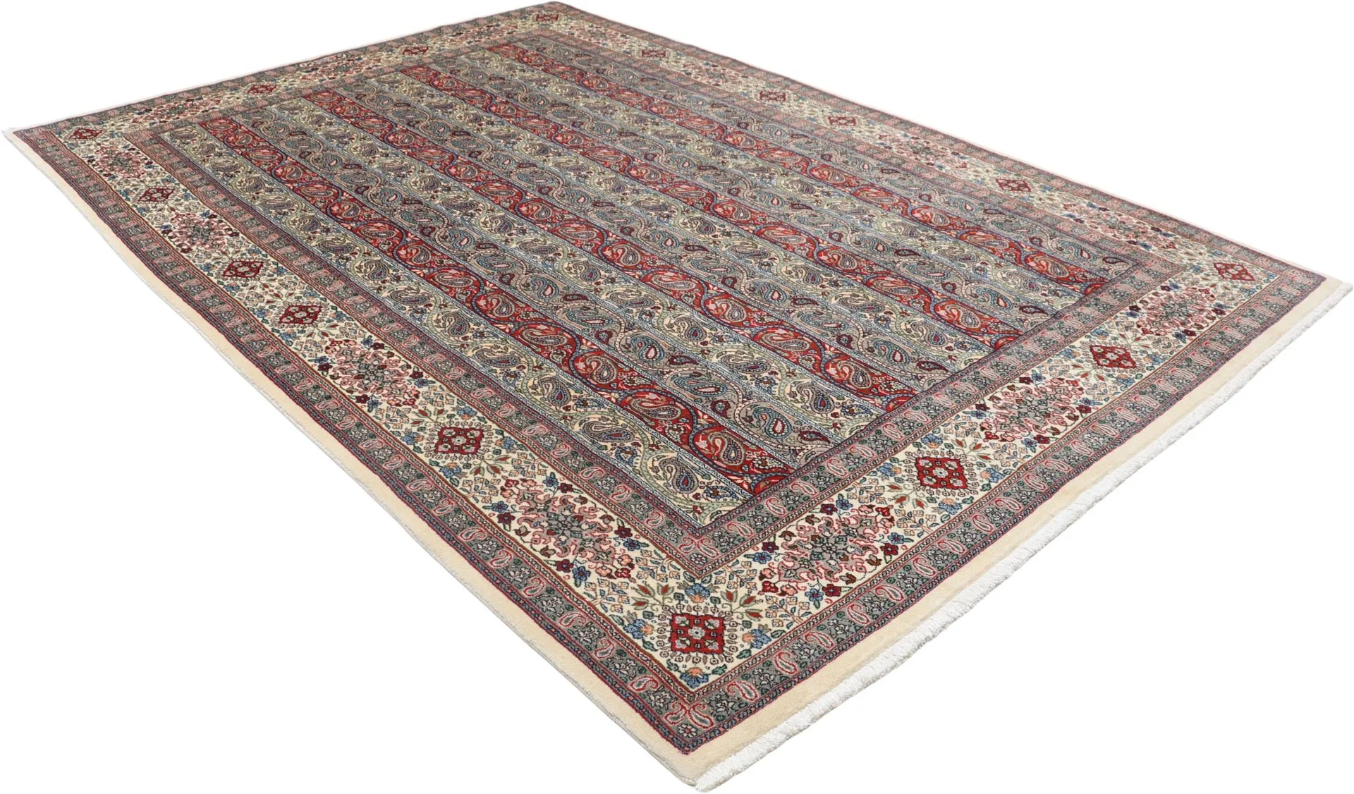 Wool & Silk Moud Persian Rug 202 × 295 cm, hand-knotted - Image 4
