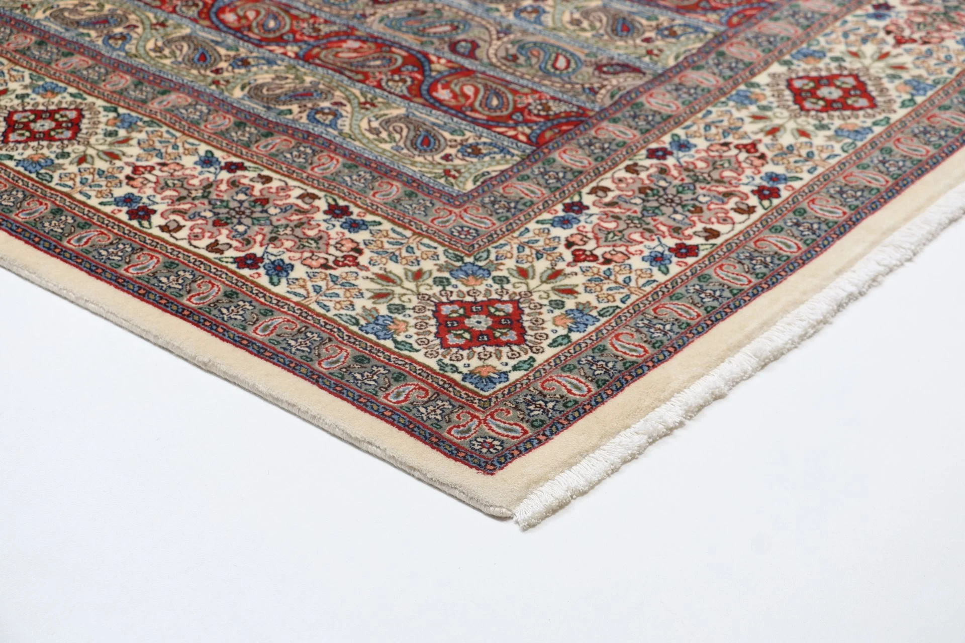 Wool & Silk Moud Persian Rug 202 × 295 cm, hand-knotted - Image 6