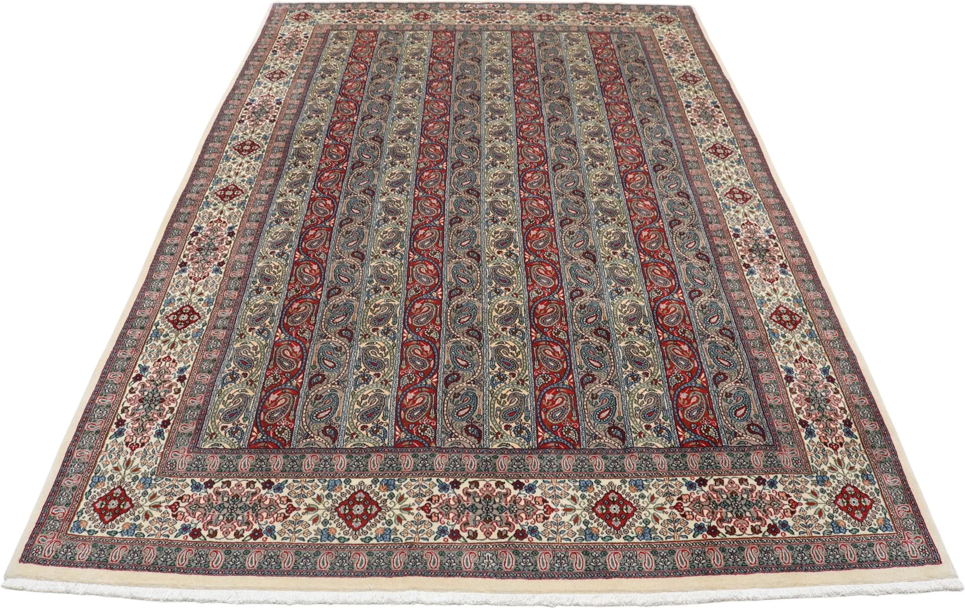 Wool & Silk Moud Persian Rug 202 × 295 cm, hand-knotted - Image 7