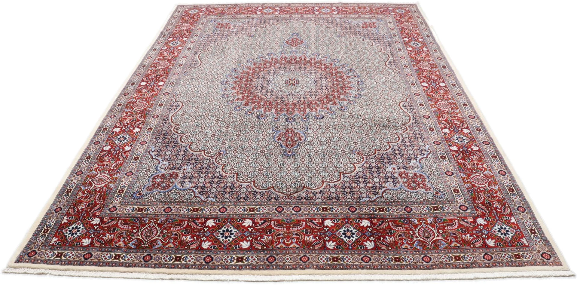 Alternative view of Hand-Knotted Moud Persian Rug, 247 × 355 cm, Wool