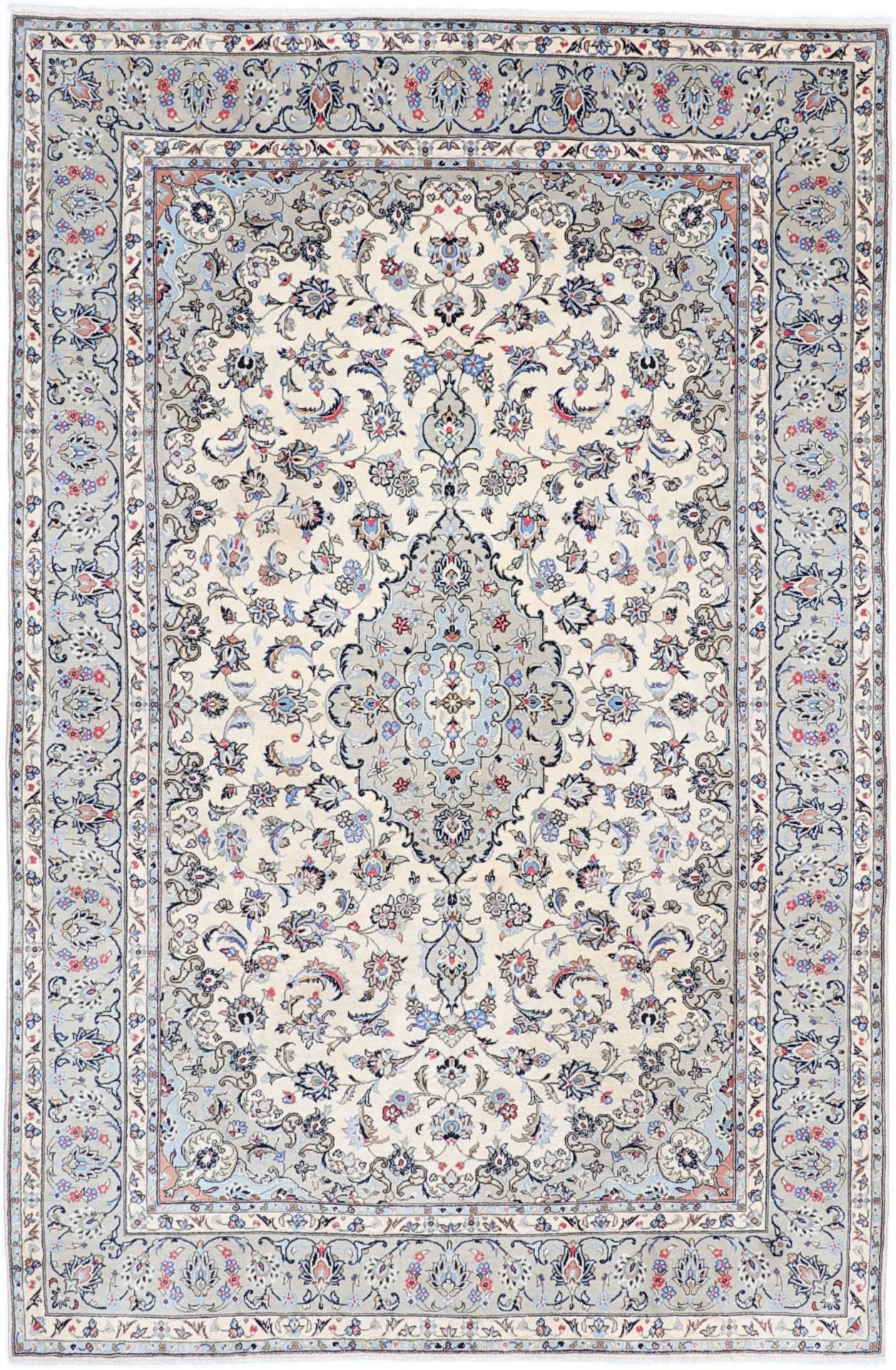 Kashan Persian Rug 200 × 303 cm in Wool, hand-knotted