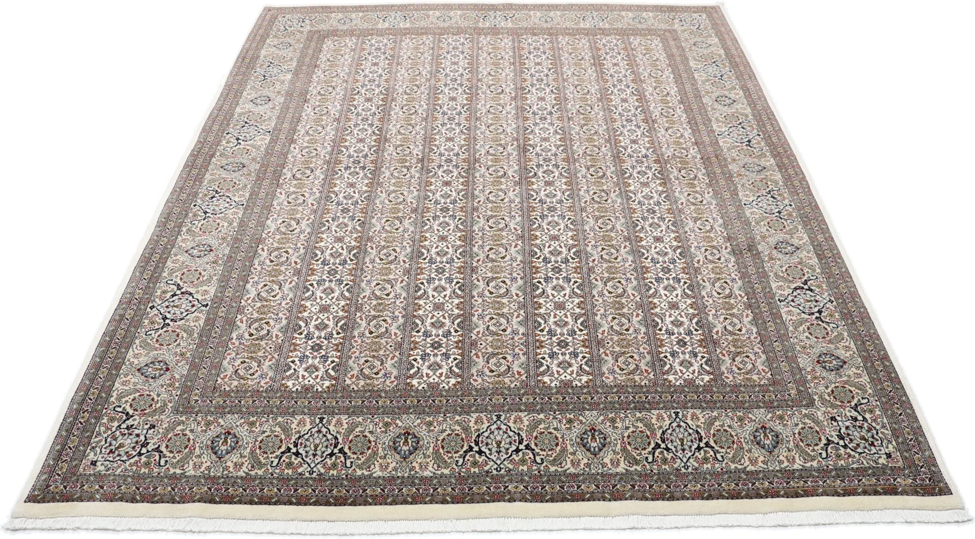 Alternative view of Wool & Silk Tabriz Persian Rug 193 × 253 cm, hand-knotted
