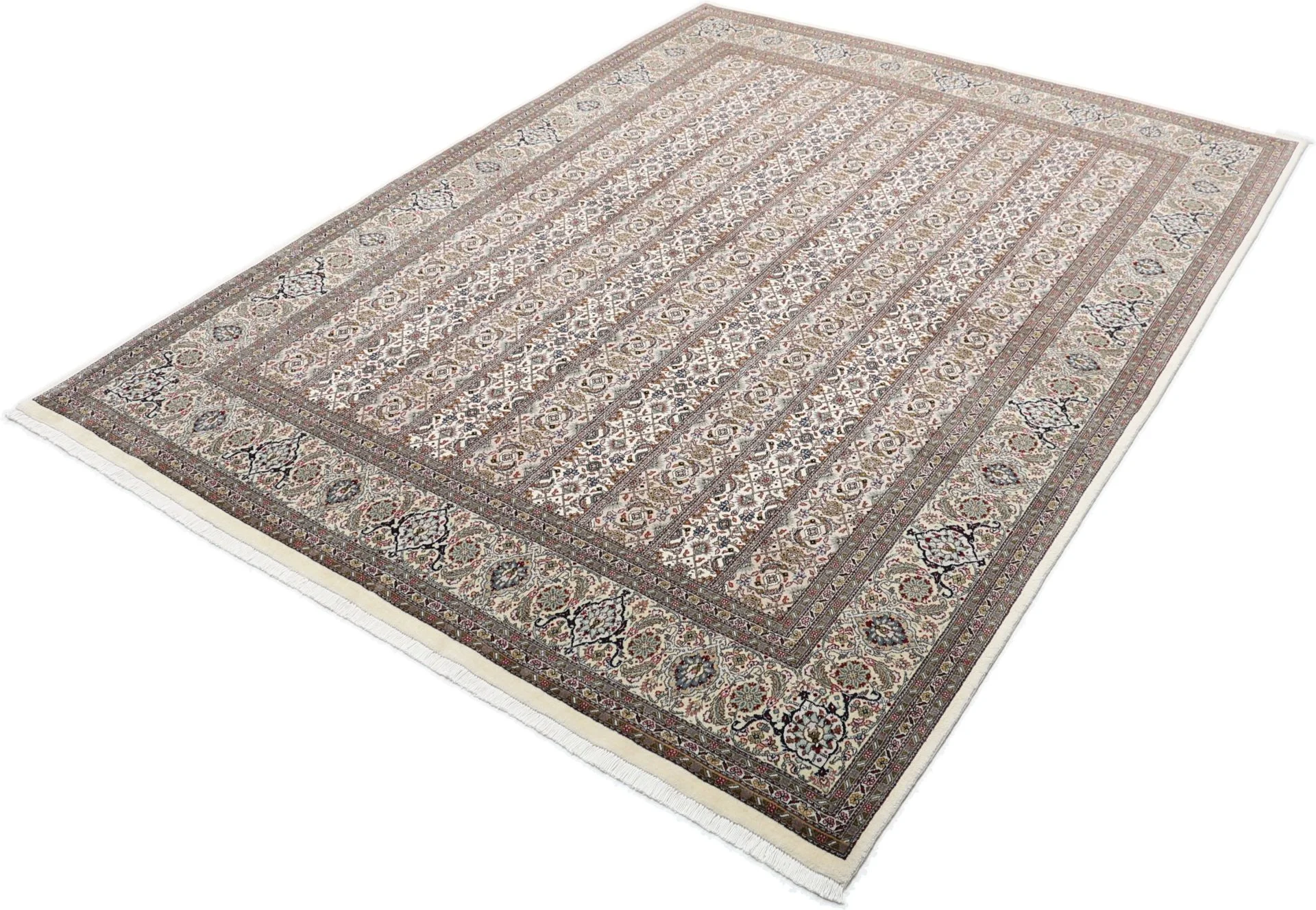 Wool & Silk Tabriz Persian Rug 193 × 253 cm, hand-knotted - Image 3