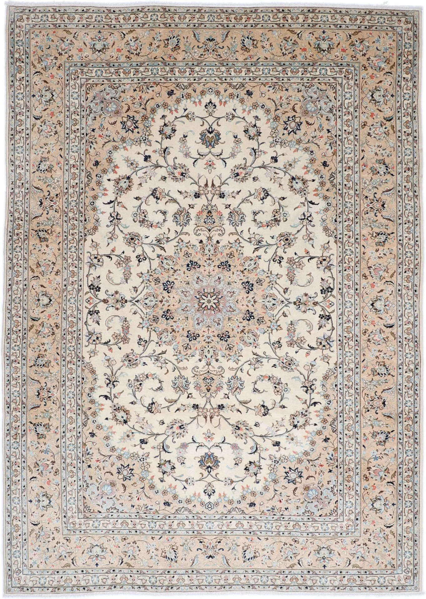Wool Kashan Persian Rug 245 × 345 cm, hand-knotted