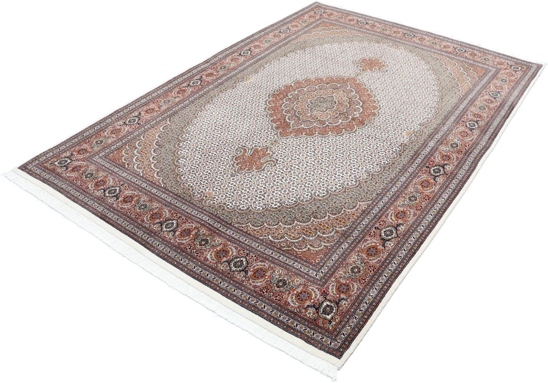 Tabriz Persian Rug 172 × 250 cm in Wool & Silk, hand-knotted - Image 3