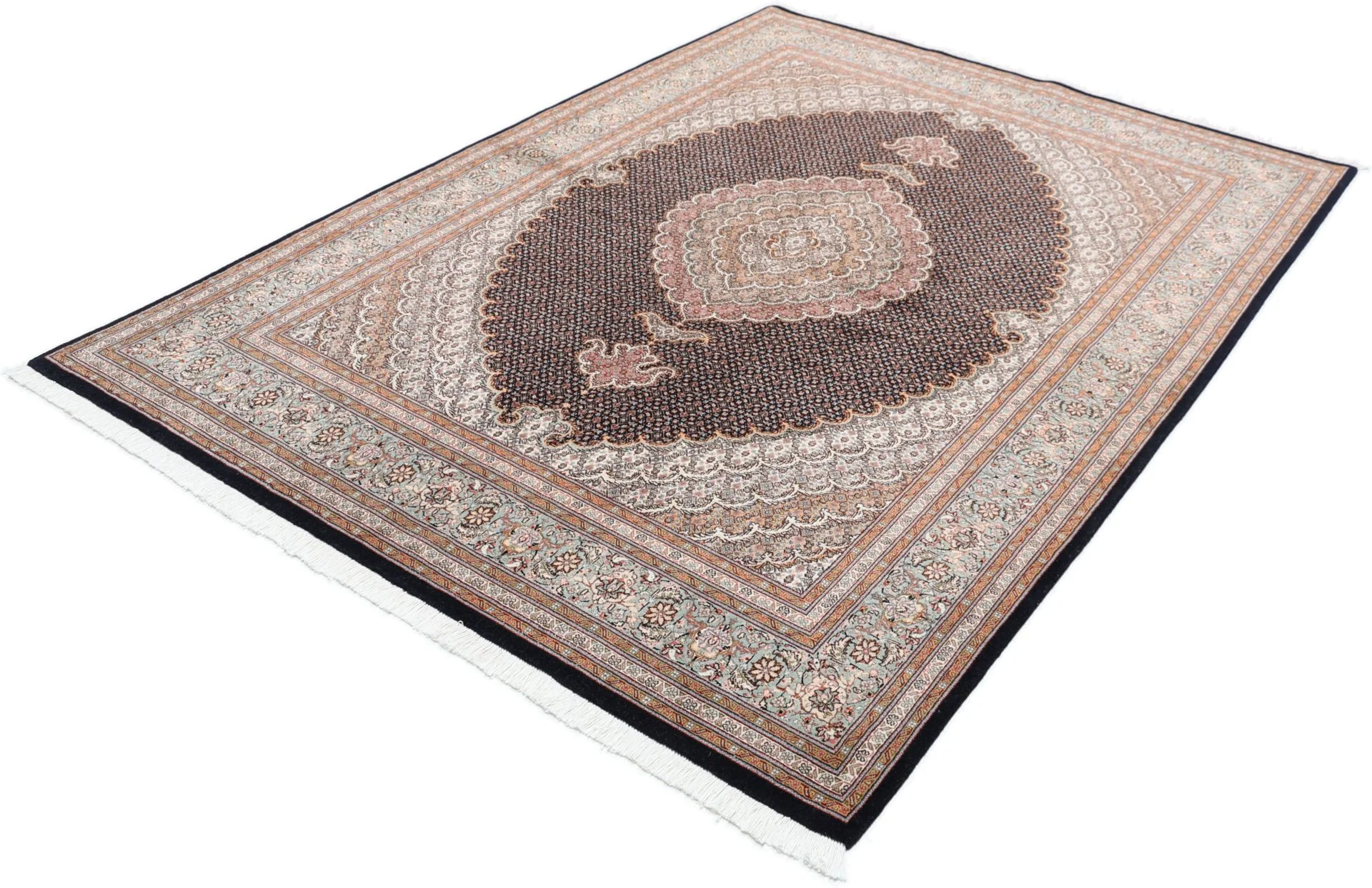 Hand-Knotted Tabriz Persian Rug, 170 × 240 cm, Wool & Silk - Image 3