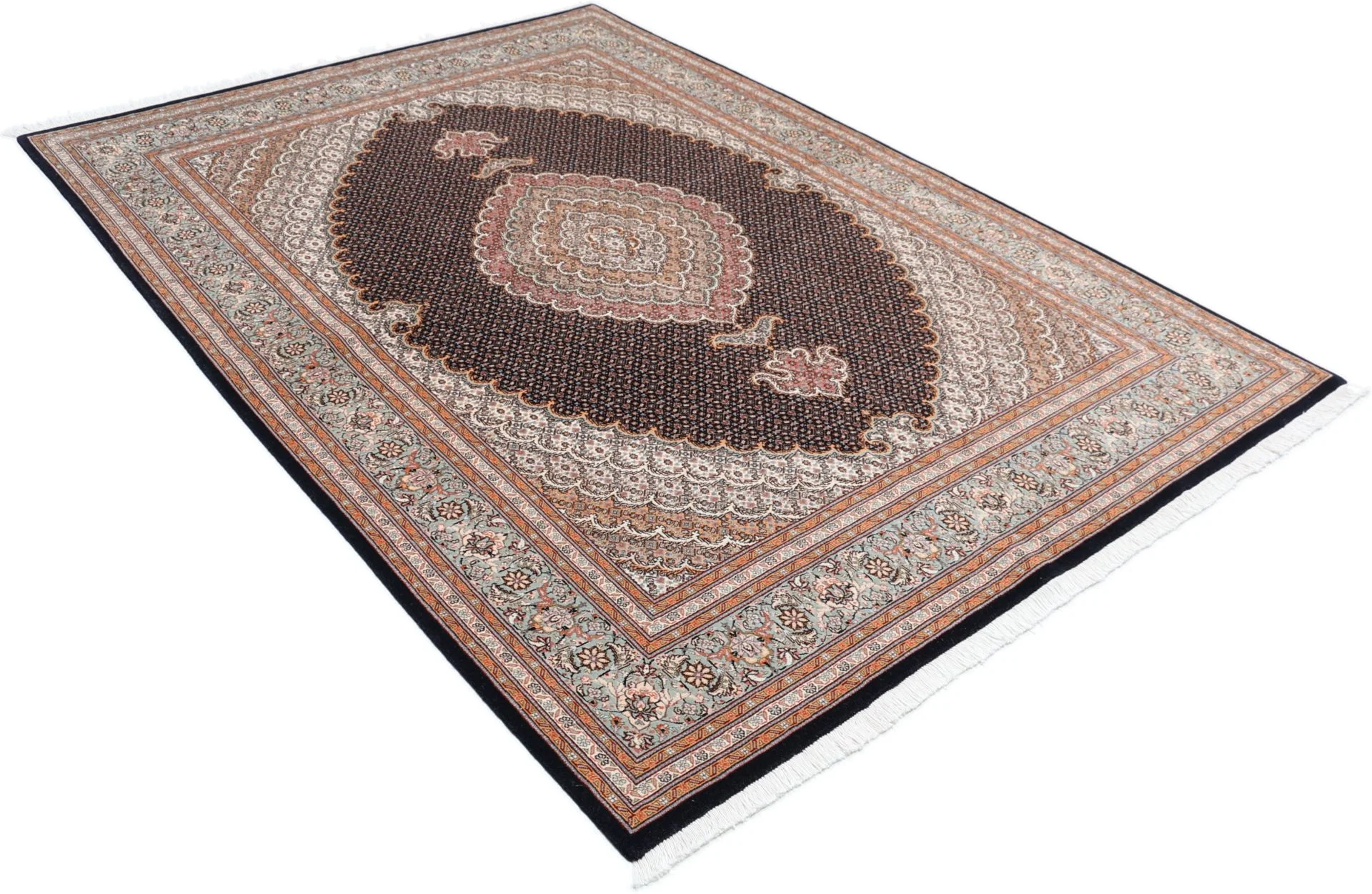 Hand-Knotted Tabriz Persian Rug, 170 × 240 cm, Wool & Silk - Image 4