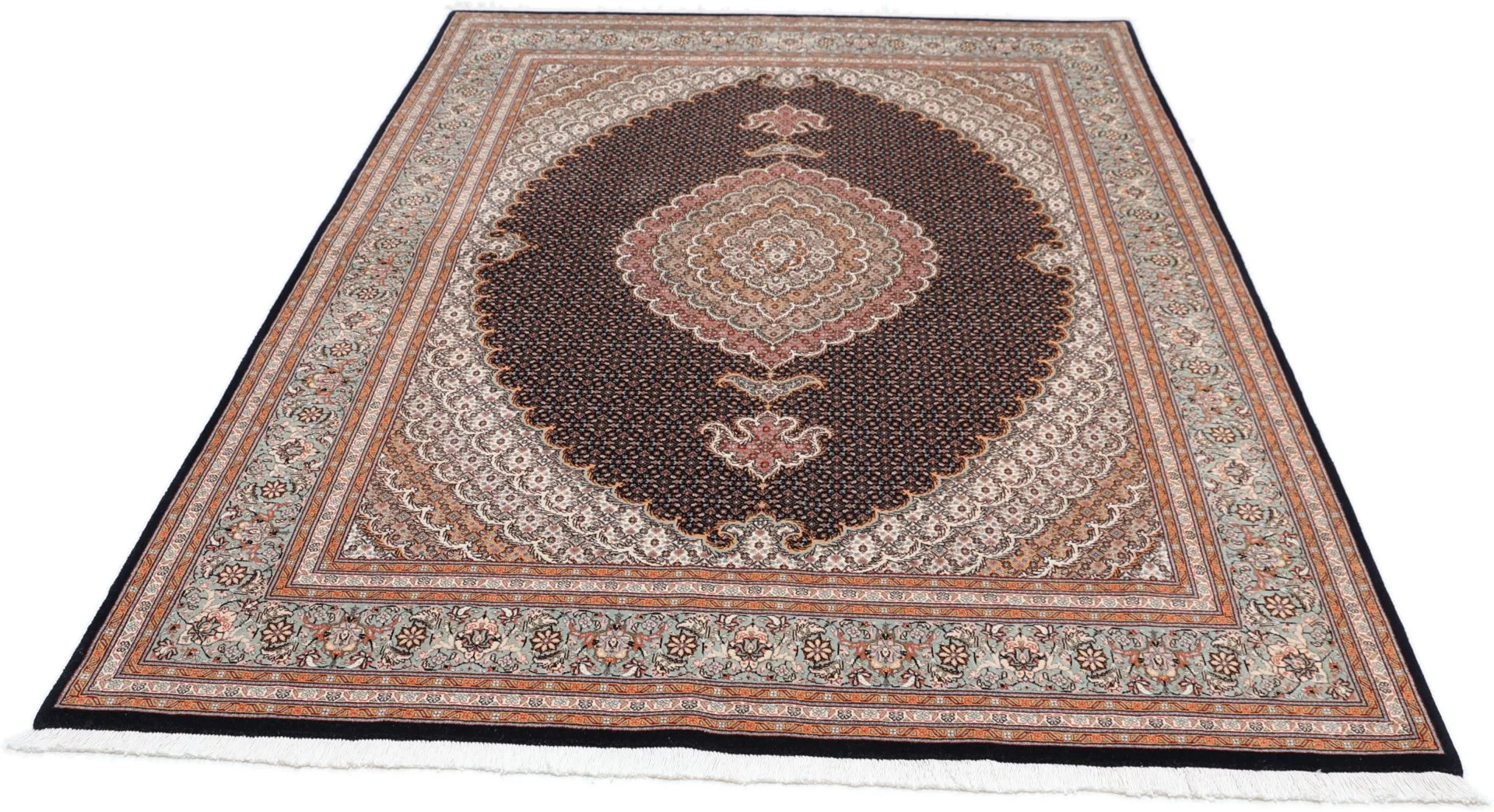 Hand-Knotted Tabriz Persian Rug, 170 × 240 cm, Wool & Silk - Image 7