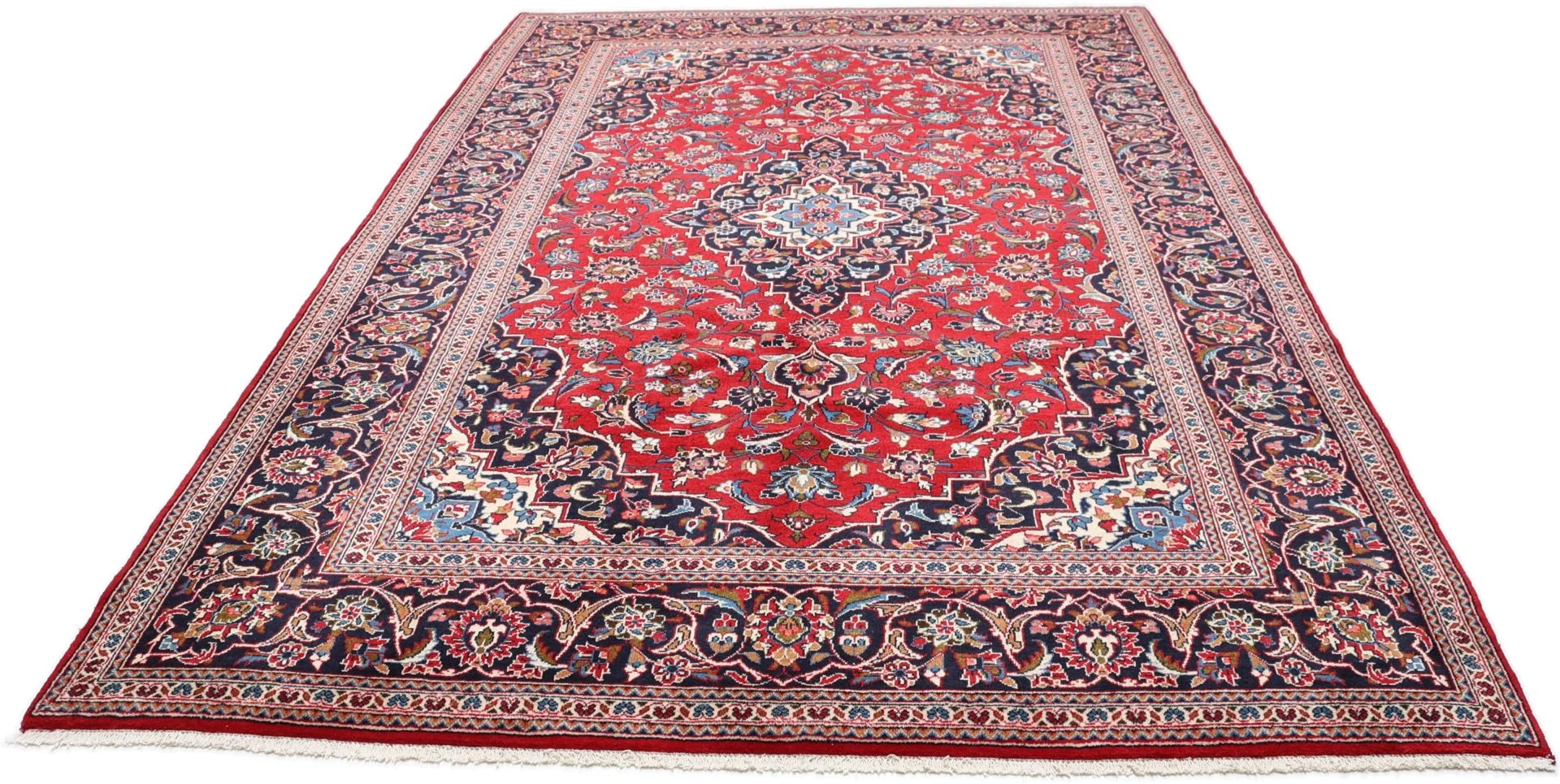 Alternative view of Kashan Persian Rug 203 × 306 cm in Wool, hand-knotted