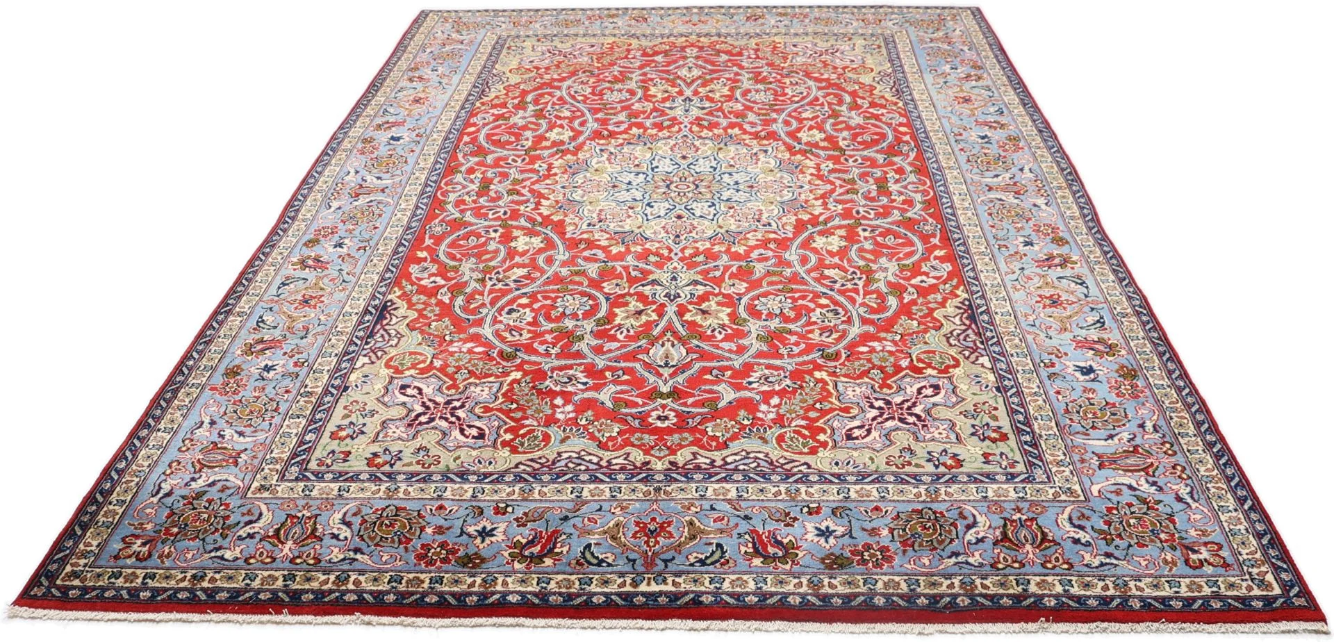Alternative view of Wool Isfahan Persian Rug 212 × 324 cm, hand-knotted