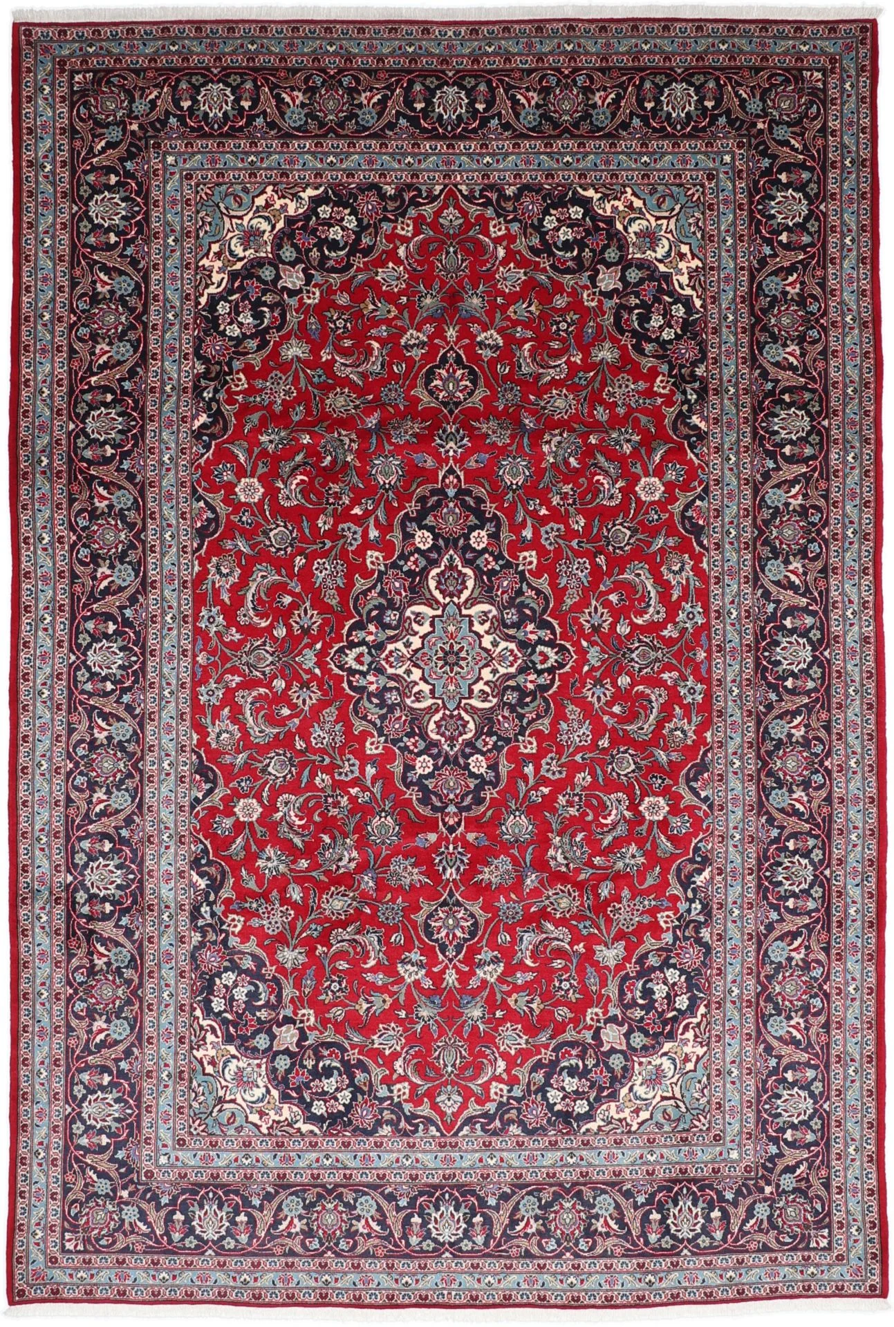 Wool Kashan Persian Rug 247 × 367 cm, hand-knotted