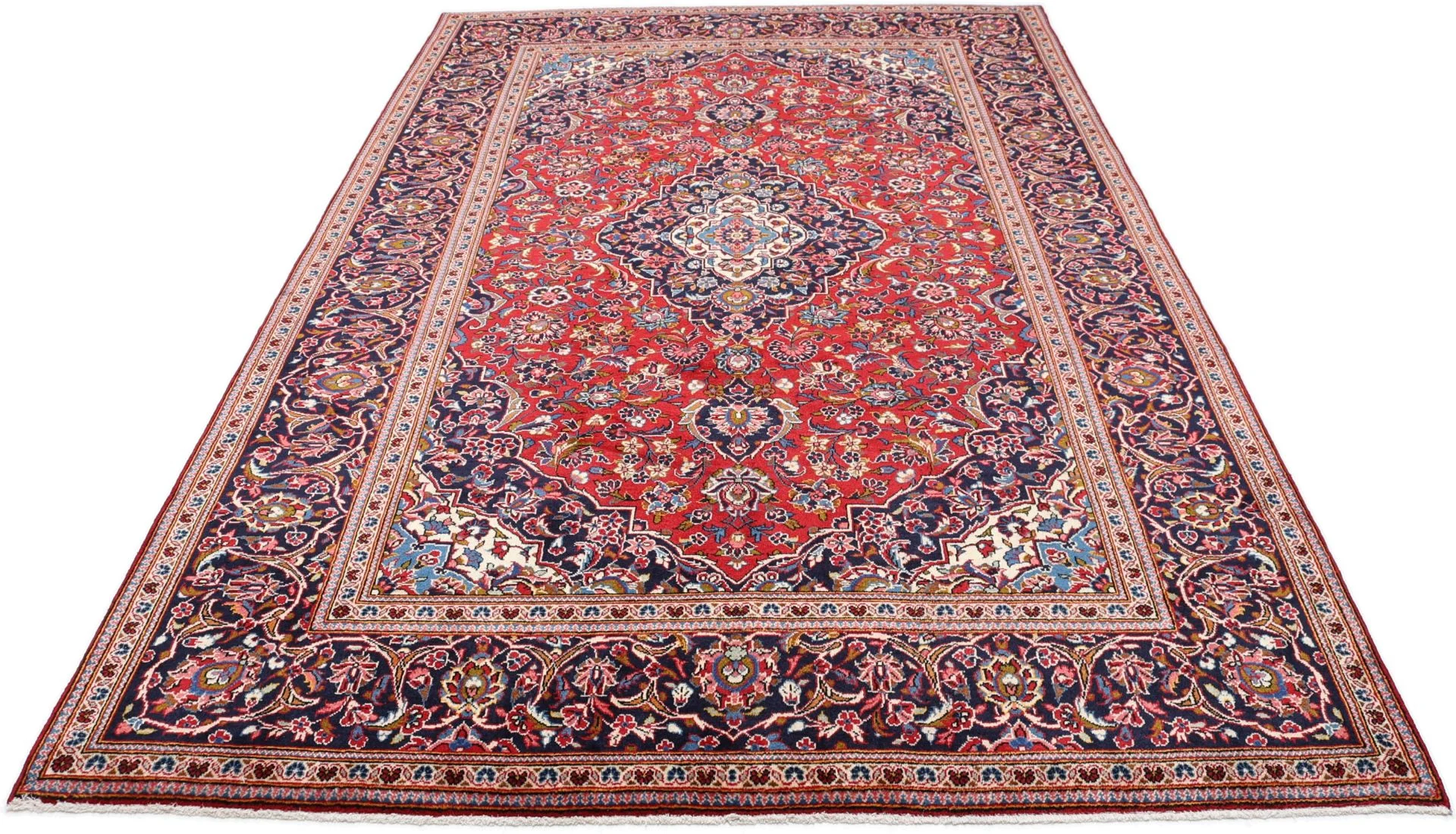 Alternative view of Hand-Knotted Kashan Persian Rug, 198 × 304 cm, Wool
