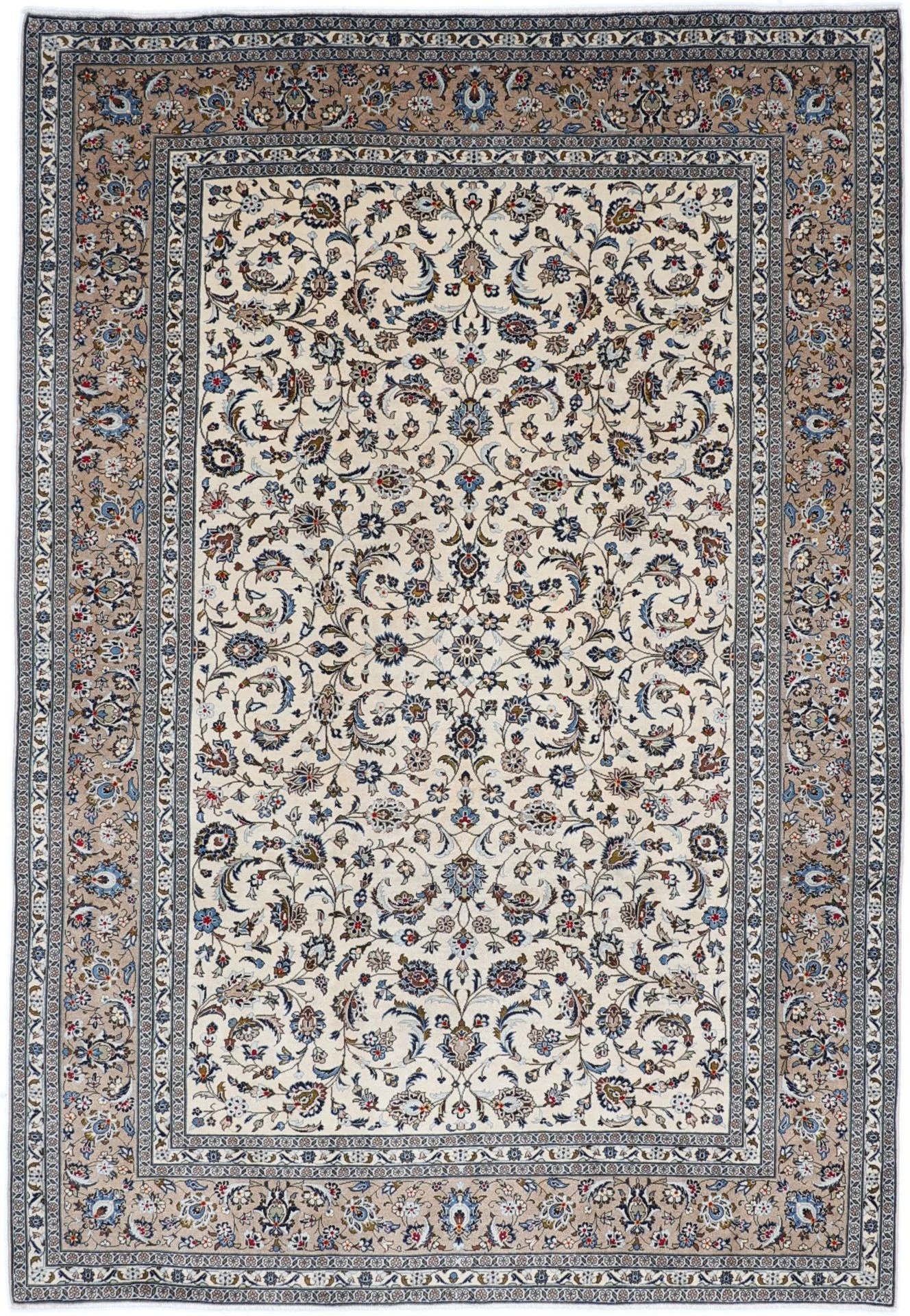 Hand-Knotted Kashan Persian Rug, 250 × 363 cm, Wool