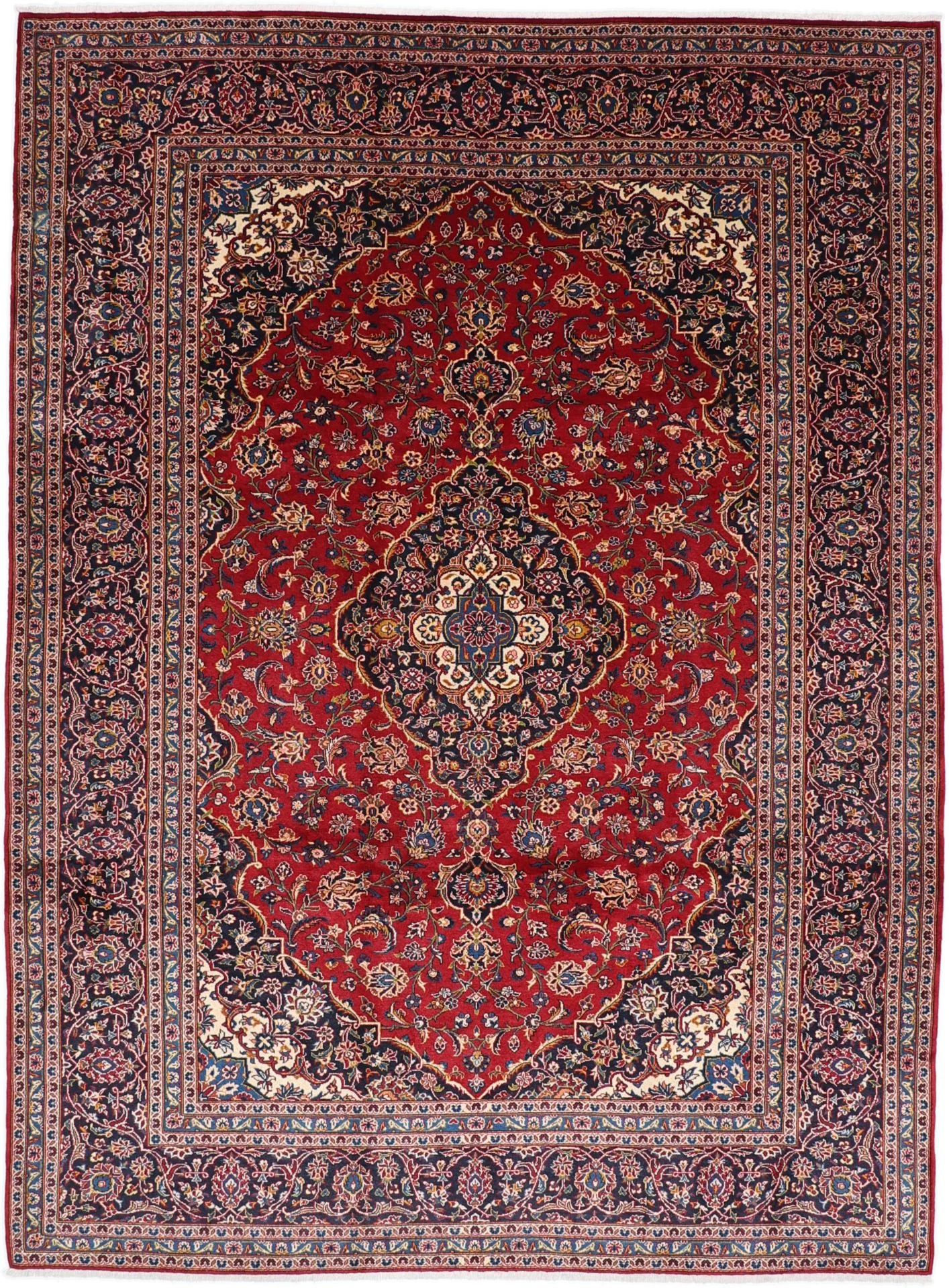 Wool Kashan Persian Rug 260 × 350 cm, hand-knotted