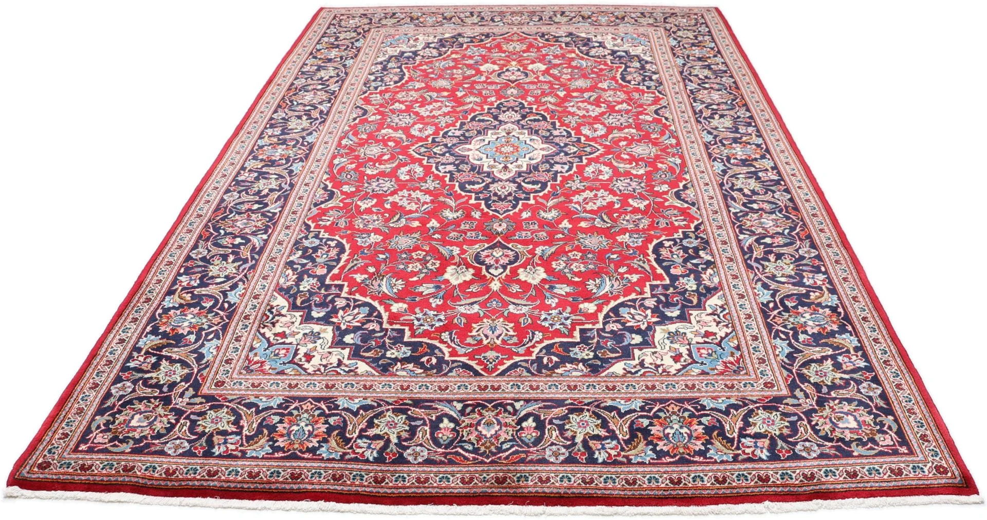 Alternative view of Hand-Knotted Kashan Persian Rug, 200 × 300 cm, Wool
