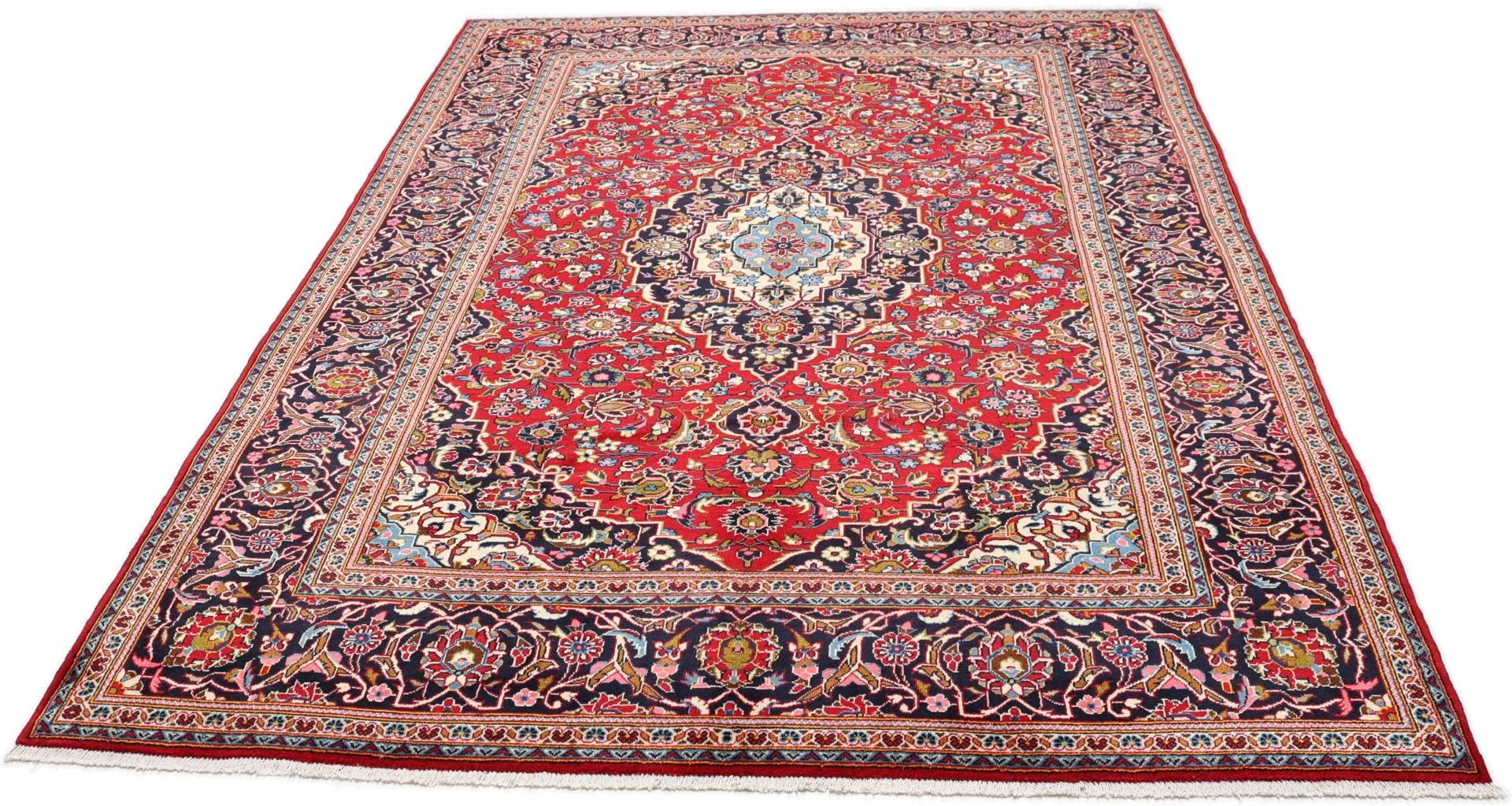 Alternative view of Wool Kashan Persian Rug 200 × 300 cm, hand-knotted
