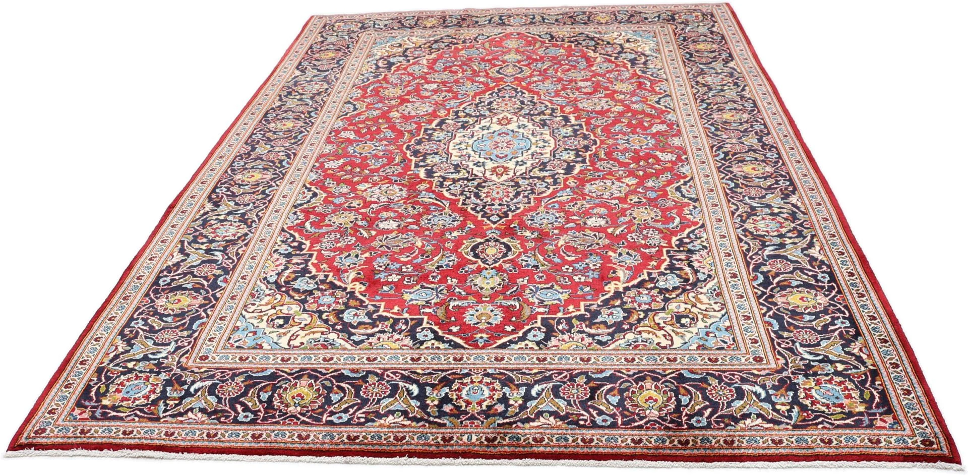 Alternative view of Hand-Knotted Kashan Persian Rug, 211 × 292 cm, Wool