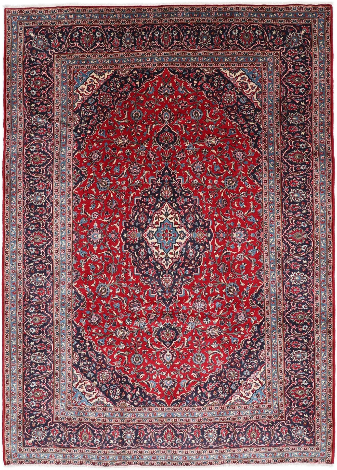 Kashan Persian Rug 245 × 345 cm in Wool, hand-knotted
