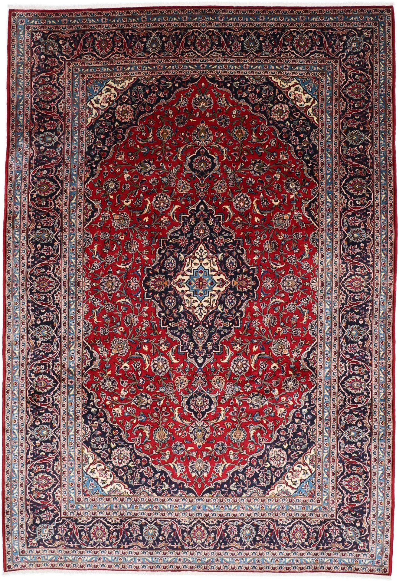 Kashan Persian Rug 250 × 360 cm in Wool, hand-knotted