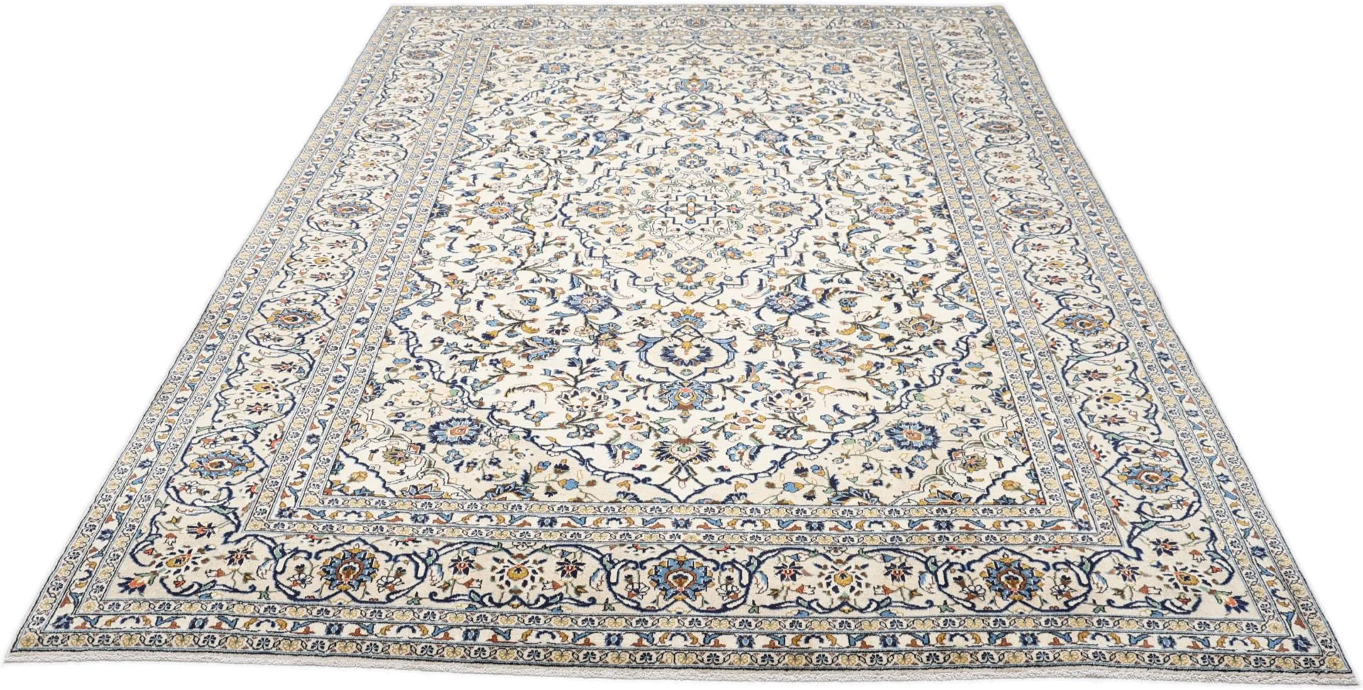 Alternative view of Hand-Knotted Kashan Persian Rug, 243 × 348 cm, Wool