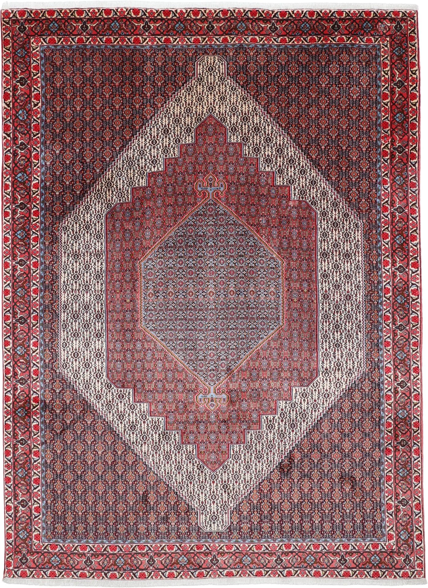 Wool Senneh Persian Rug 254 × 345 cm, hand-knotted