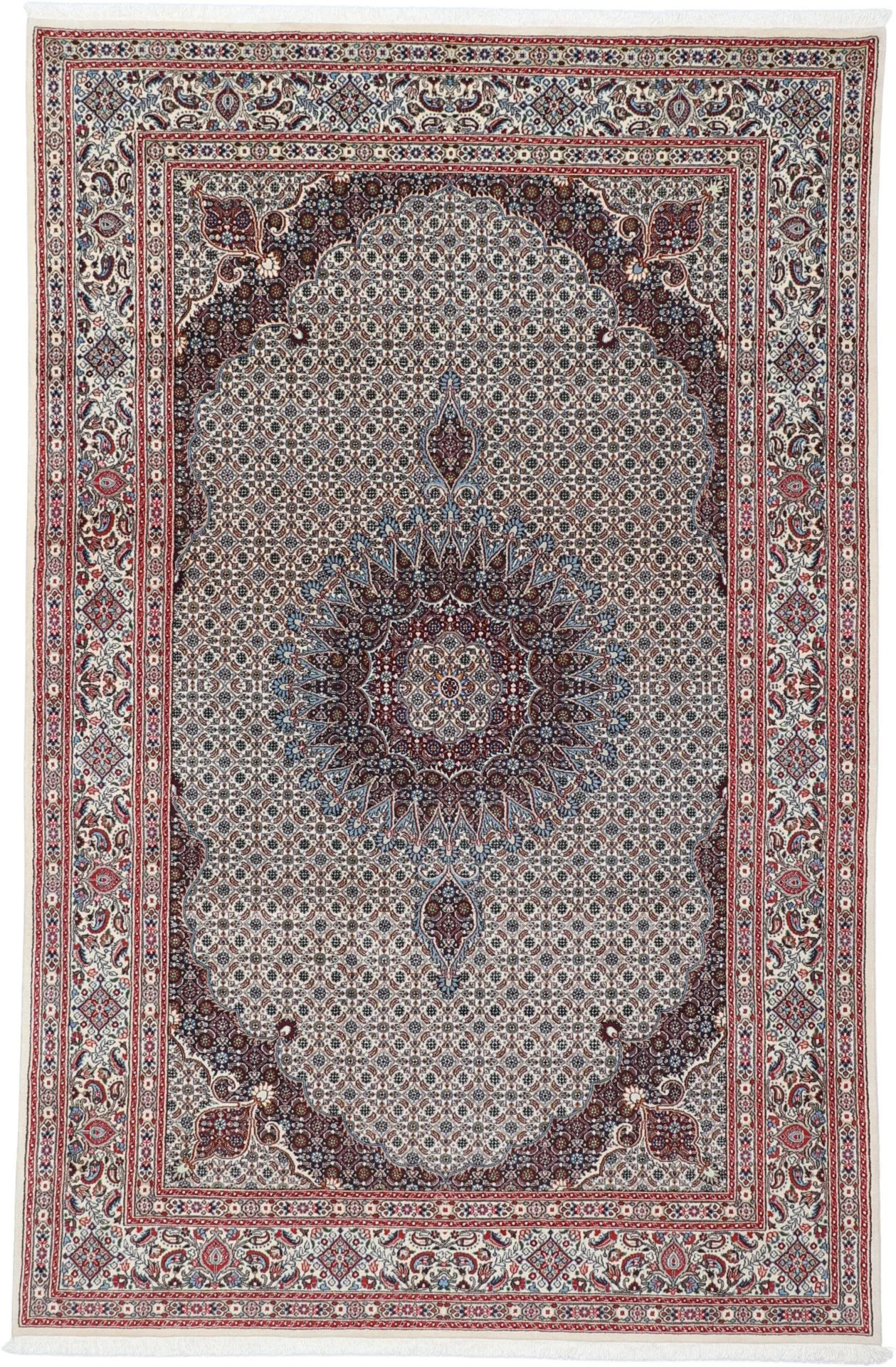 Moud Persian Rug 195 × 300 cm in Wool & Silk, hand-knotted