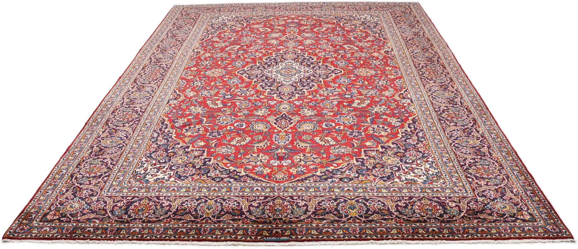 Alternative view of Kashan Persian Rug 250 × 370 cm in Wool, hand-knotted