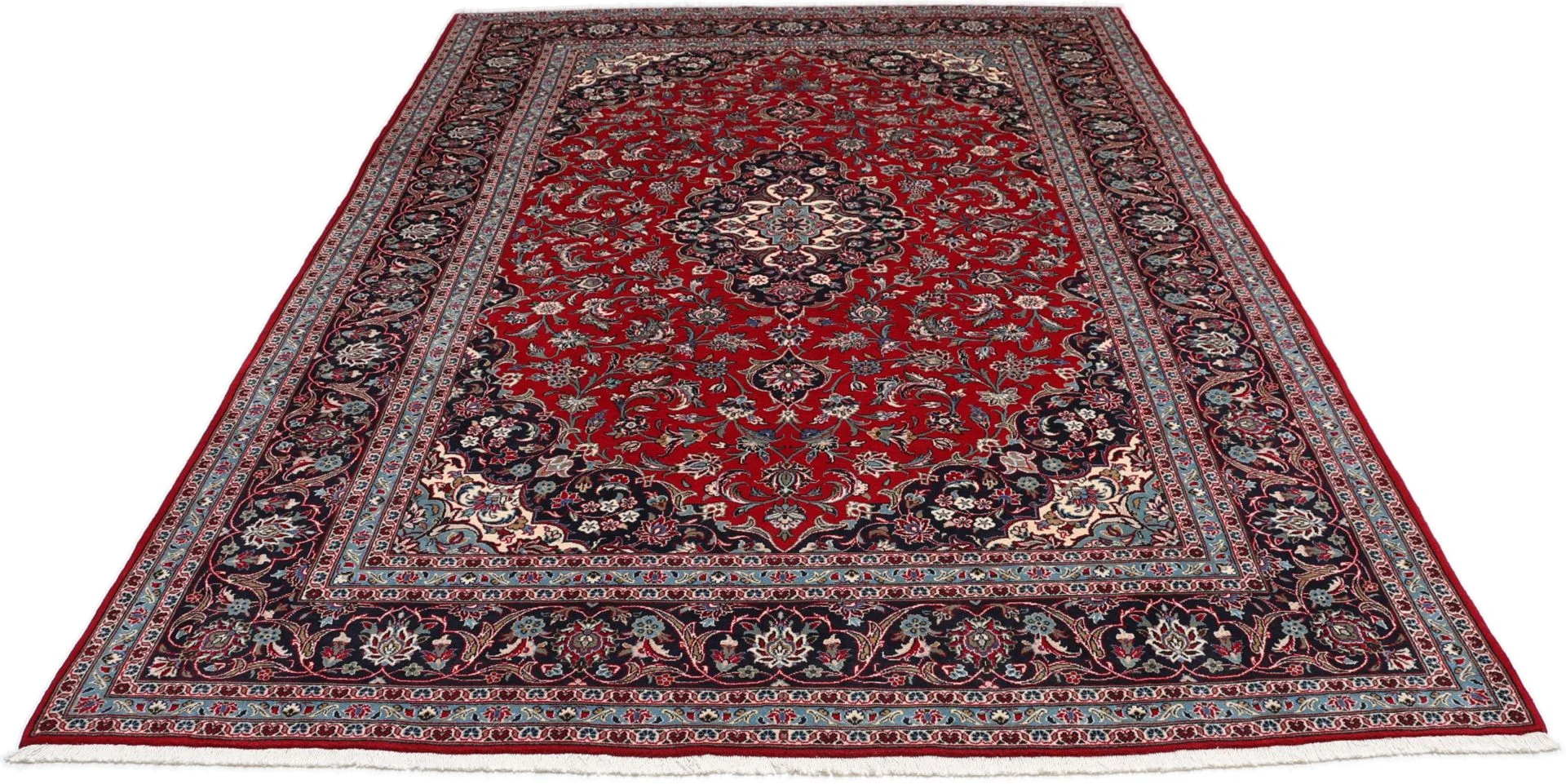 Wool Kashan Persian Rug 247 × 367 cm, hand-knotted - Image 7