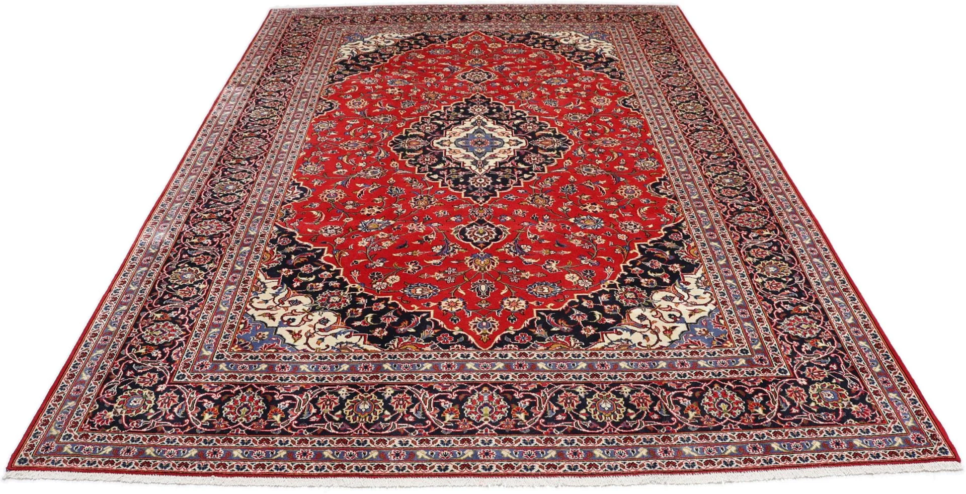 Wool Kashan Persian Rug 244 × 350 cm, hand-knotted - Image 7