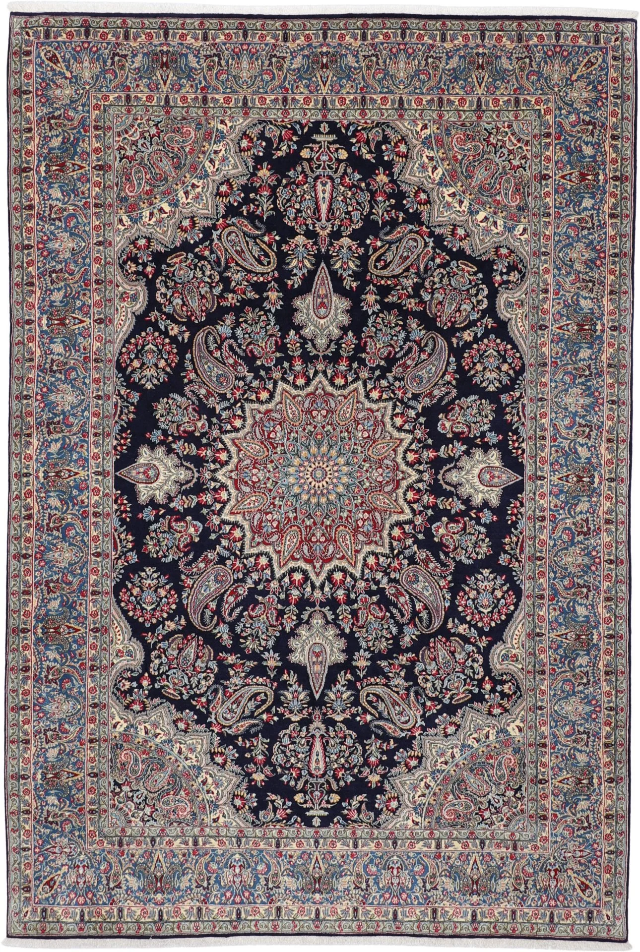 Hand-Knotted Kerman Persian Rug, 202 × 297 cm, Wool