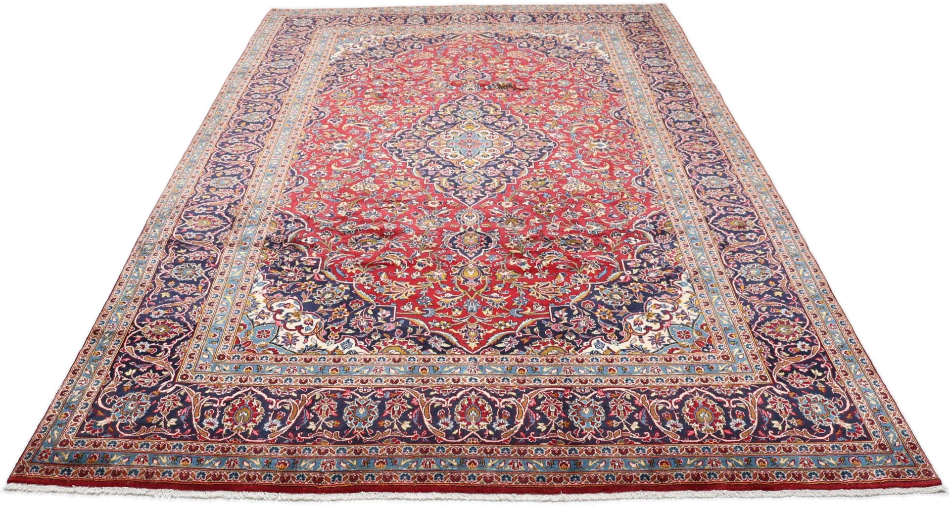 Alternative view of Hand-Knotted Kashan Persian Rug, 253 × 360 cm, Wool