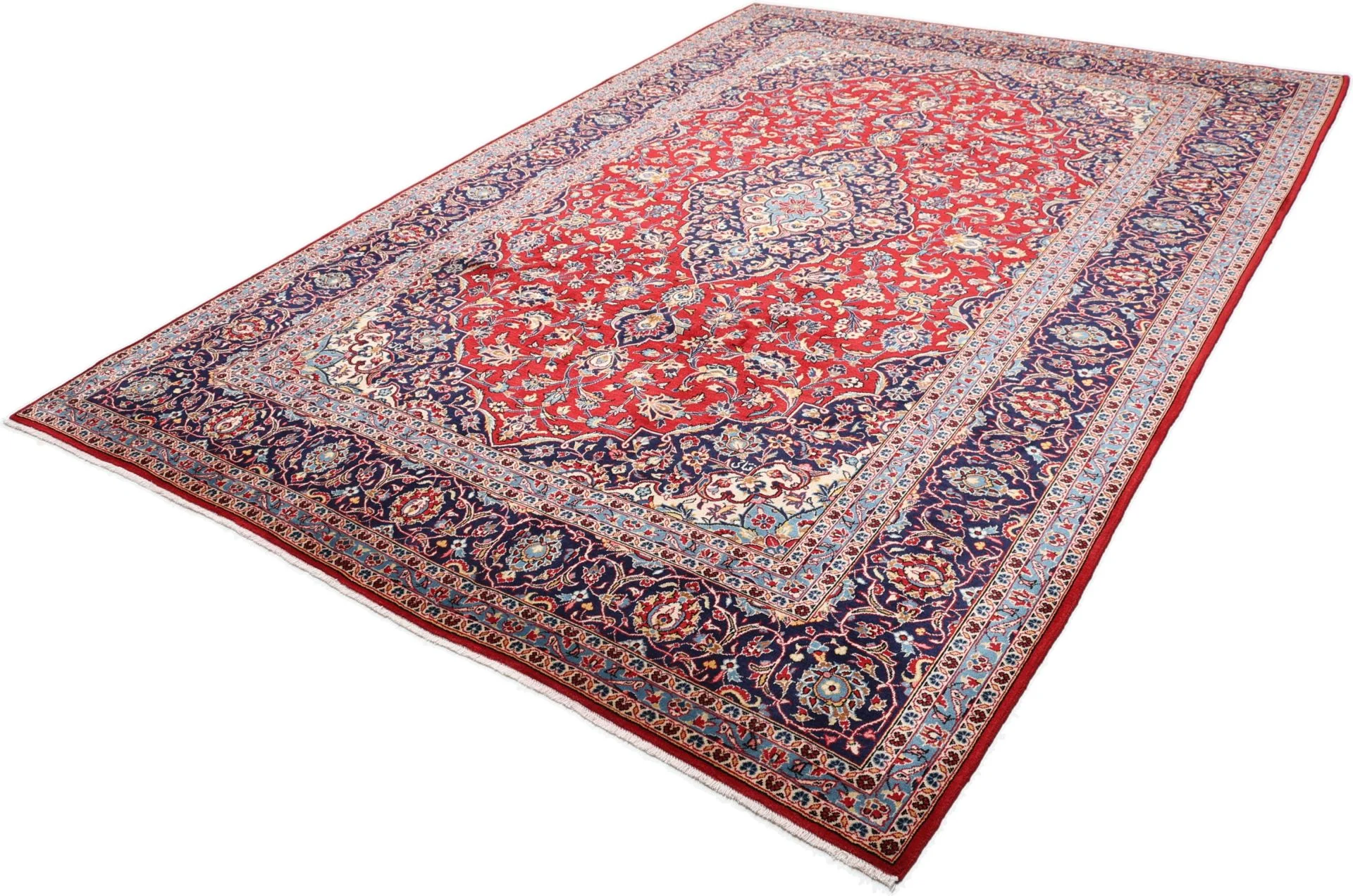 Hand-Knotted Kashan Persian Rug, 250 × 355 cm, Wool - Image 3