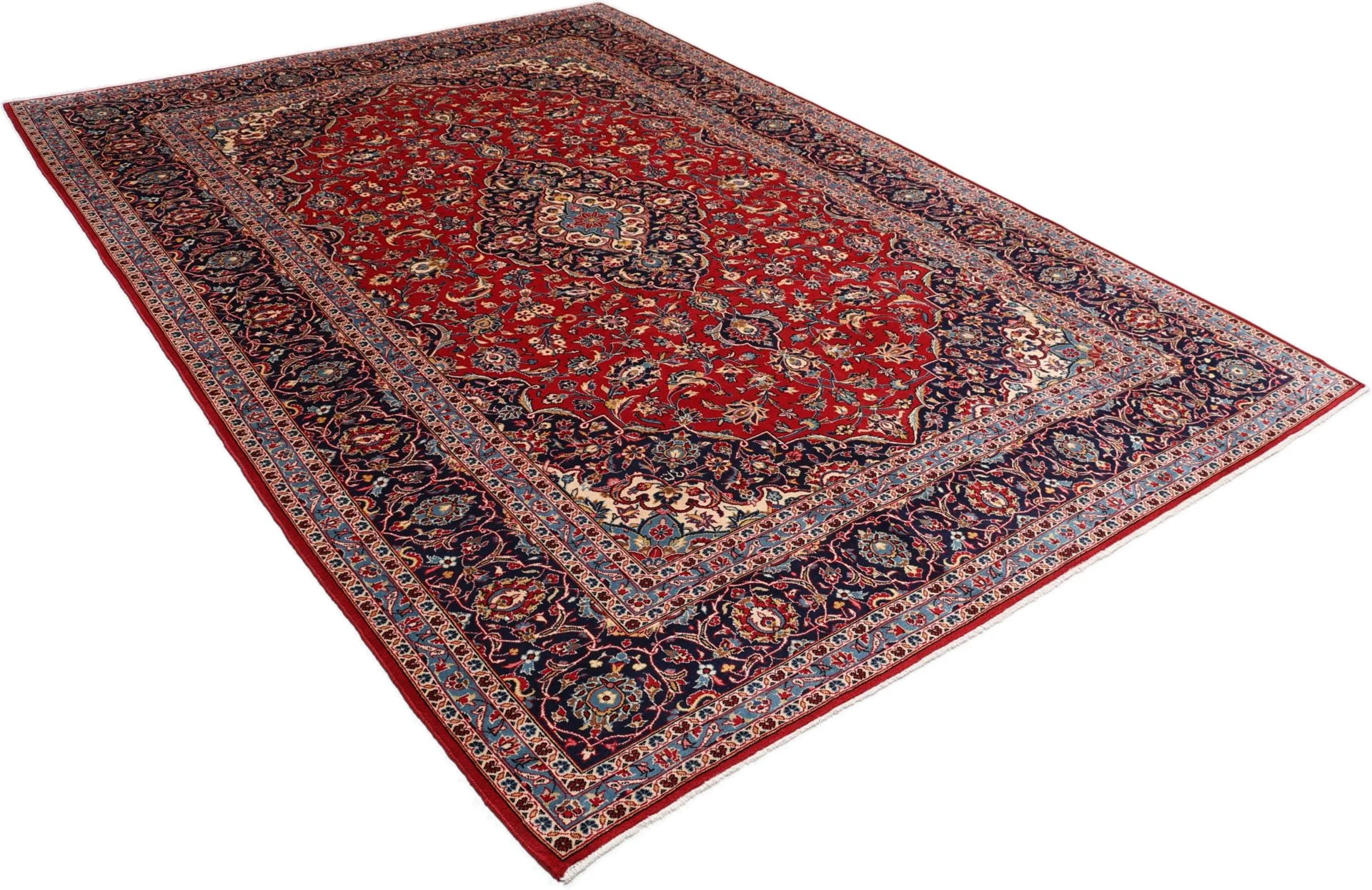 Hand-Knotted Kashan Persian Rug, 250 × 355 cm, Wool - Image 4